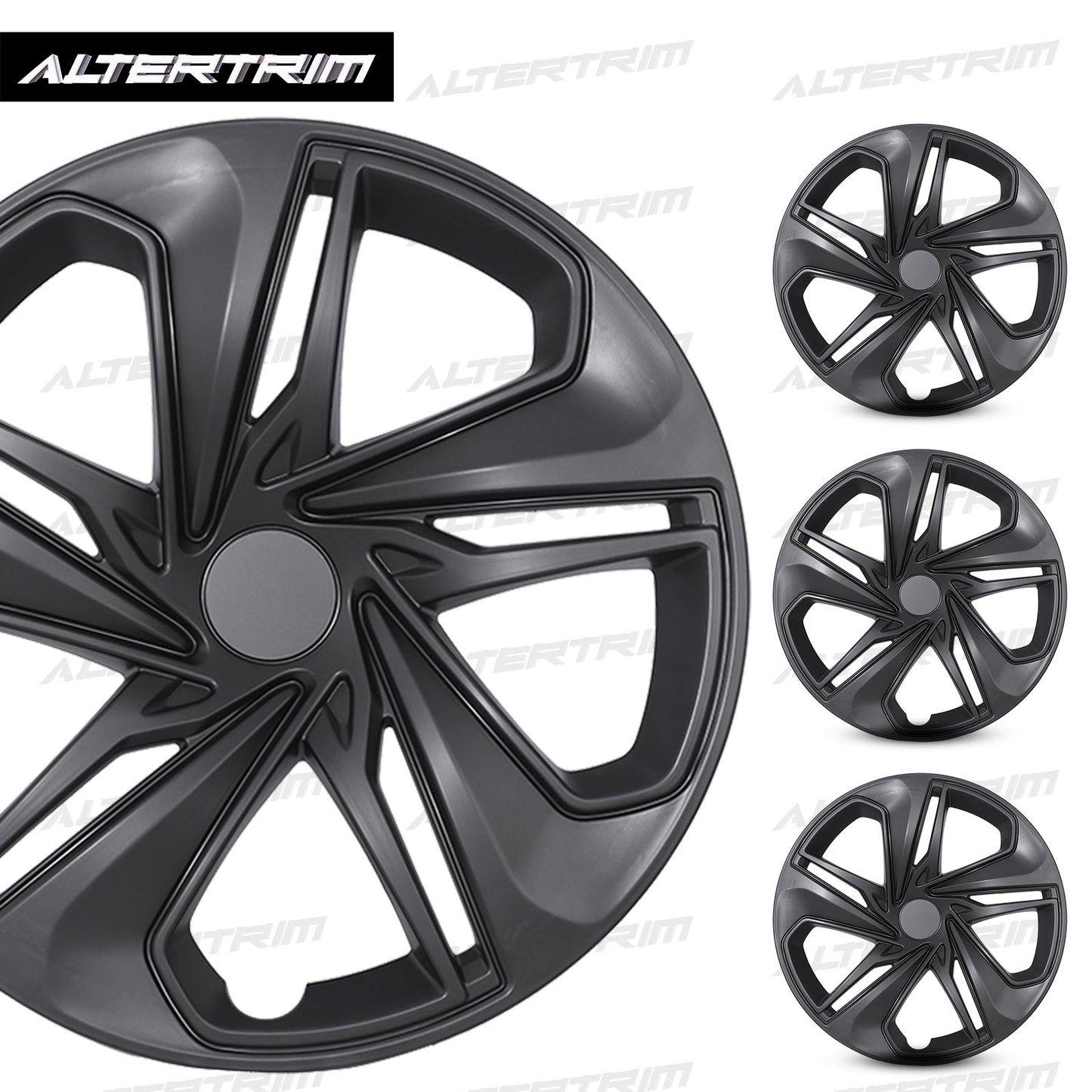 16 Inch Wheel Hubcaps for 2016-2026 Honda Civic Sedan - Matte Black