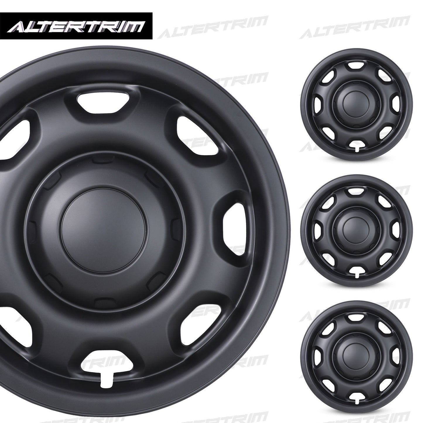 17 Inch Wheel Hubcaps for 2010-2026 Ford F-150 XL - Matte Black