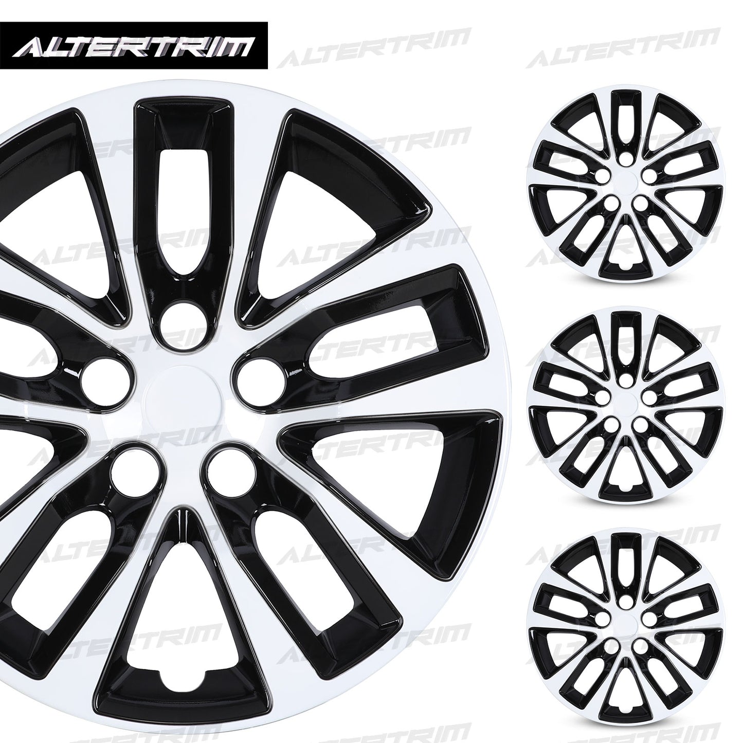 16 Inch Wheel Hubcaps for 2013-2018 Nissan Altima Sedan - Black Lacquer & White Lacquer(副本)