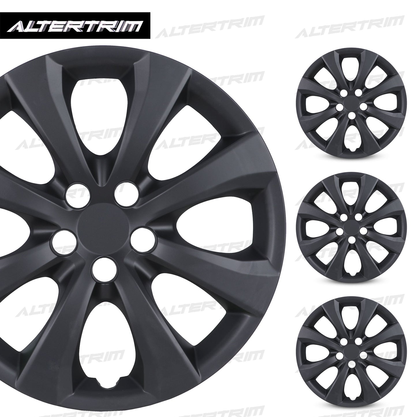 16 Inch Wheel Hubcaps for 2014-2026 TOYOTA Corolla and 2009-2014 TOYOTA Matrix - Matte Black