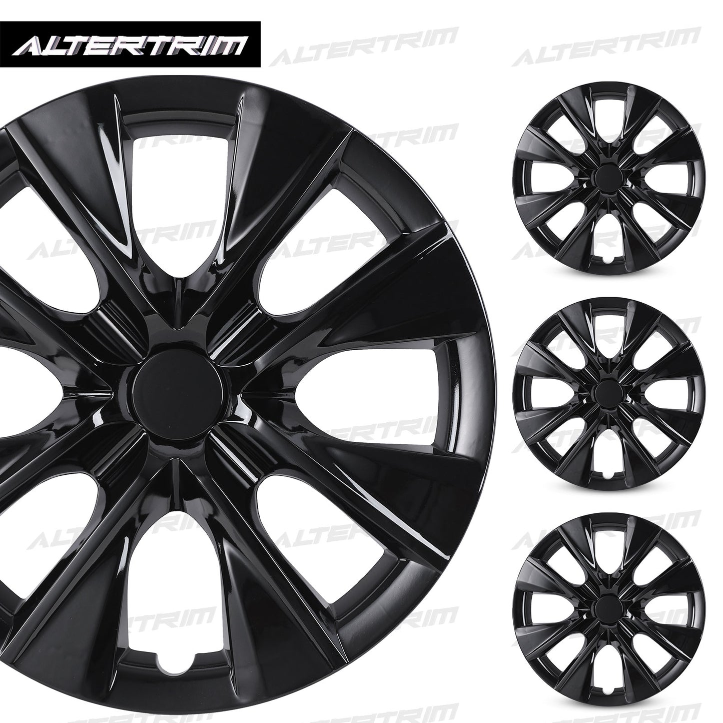 15 Inch Wheel Hubcaps for 2009-2019 TOYOTA Corolla - Black Lacquer