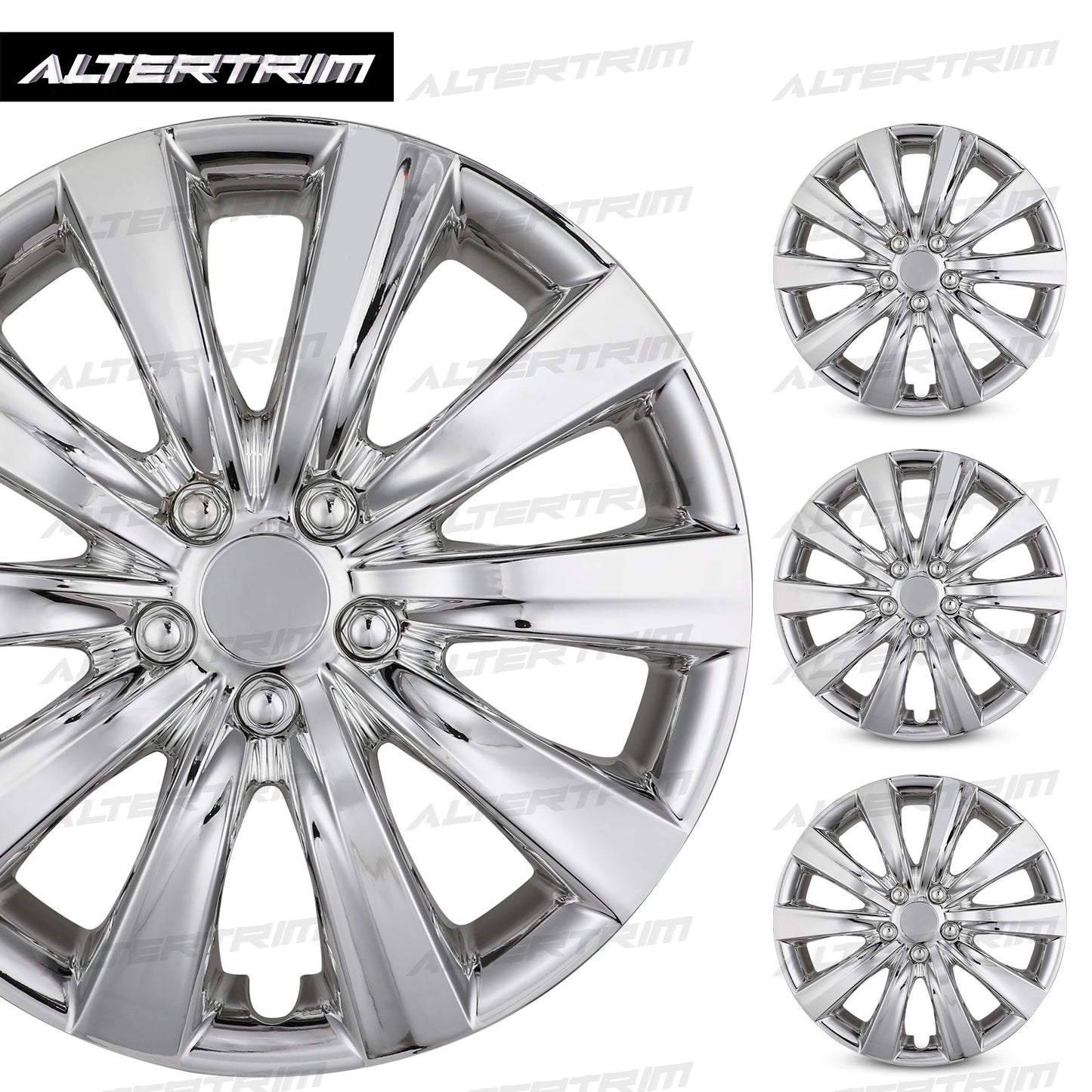 16 Inch Wheel Hubcaps for 2009-2026 TOYOTA Corolla and 2009-2014 TOYOTA Matrix w/decorative screws - Chrome
