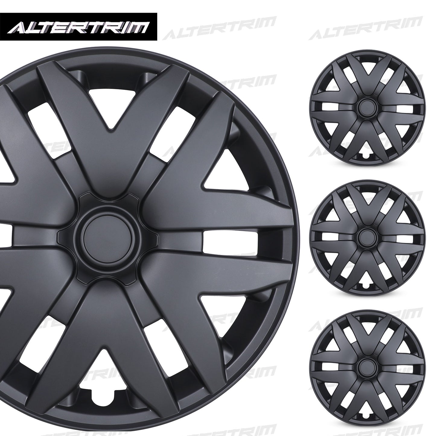 16 Inch Wheel Hubcaps for 2004-2010 Toyota Sienna - Matte Black
