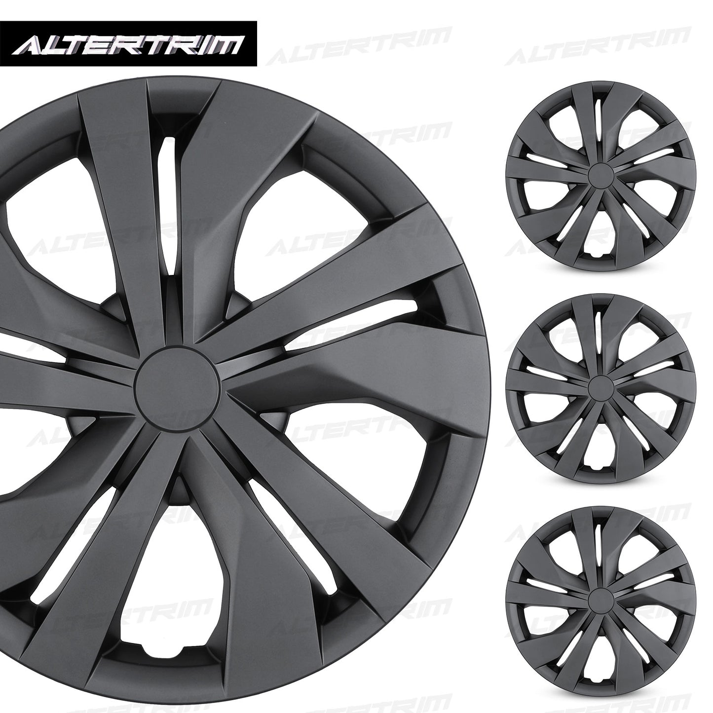 15 Inch Wheel Hubcaps for 2007-2026 Nissan Versa - Matte Black