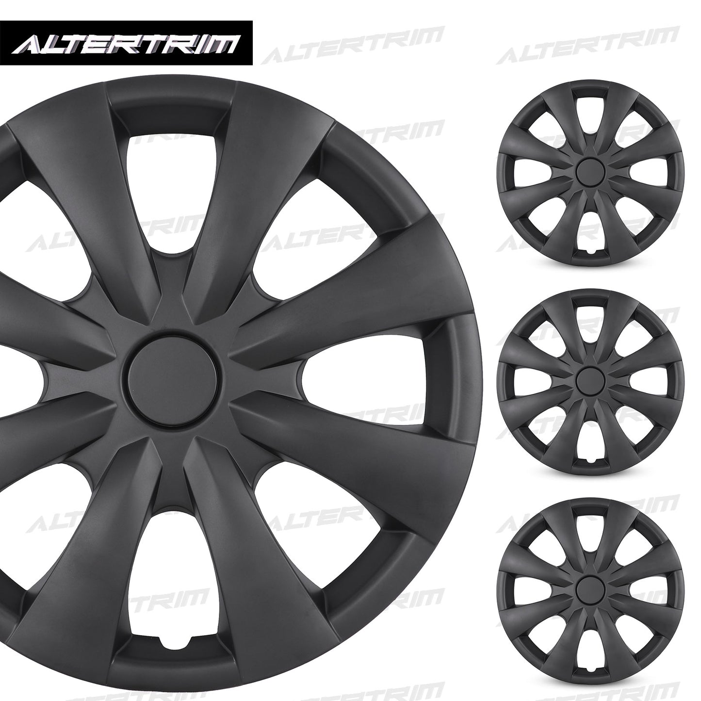 15 Inch Wheel Hubcaps for 2009-2019 TOYOTA Corolla - Matte Black