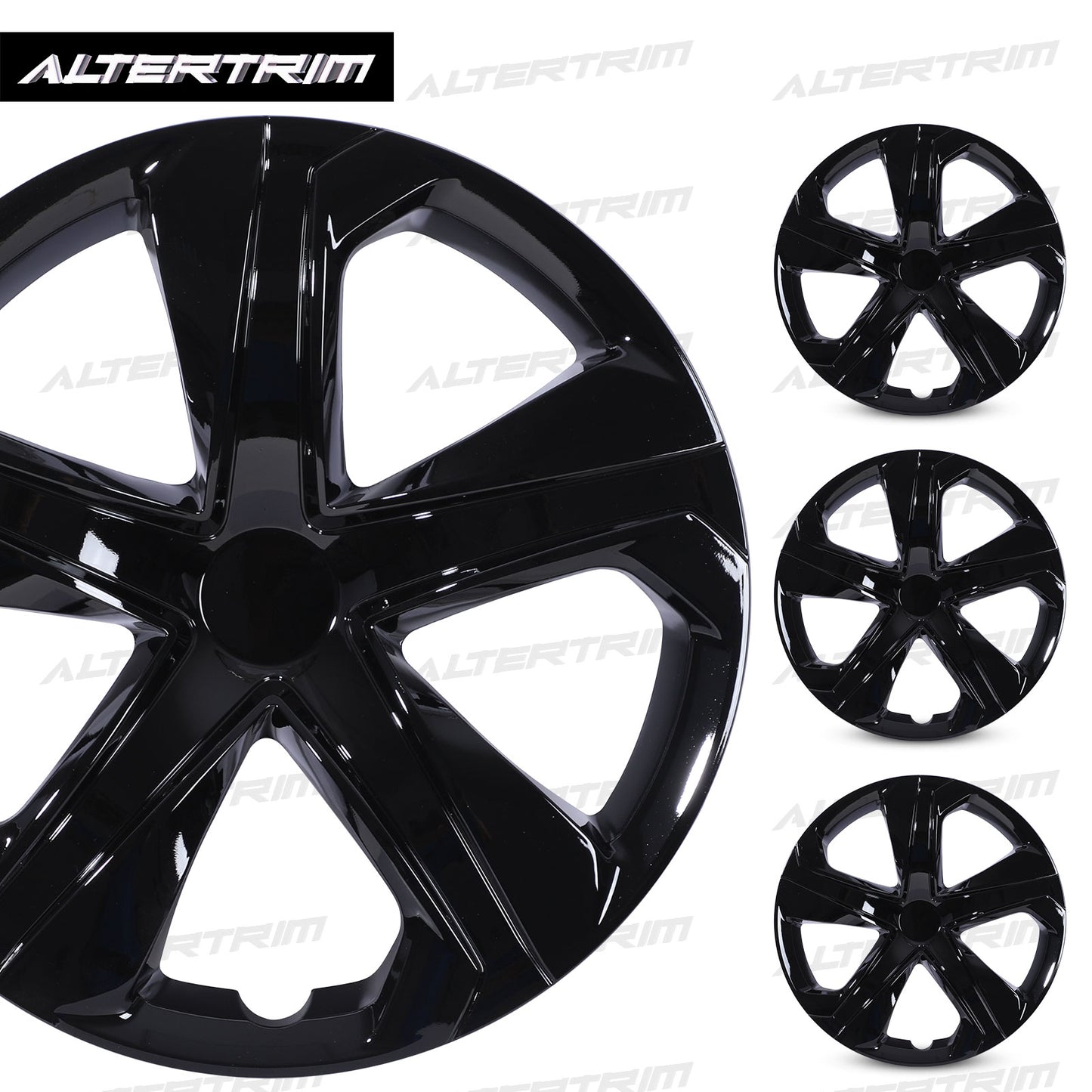16 Inch Wheel Hubcaps for 2016-2026 Honda Civic Sedan - Black Lacquer