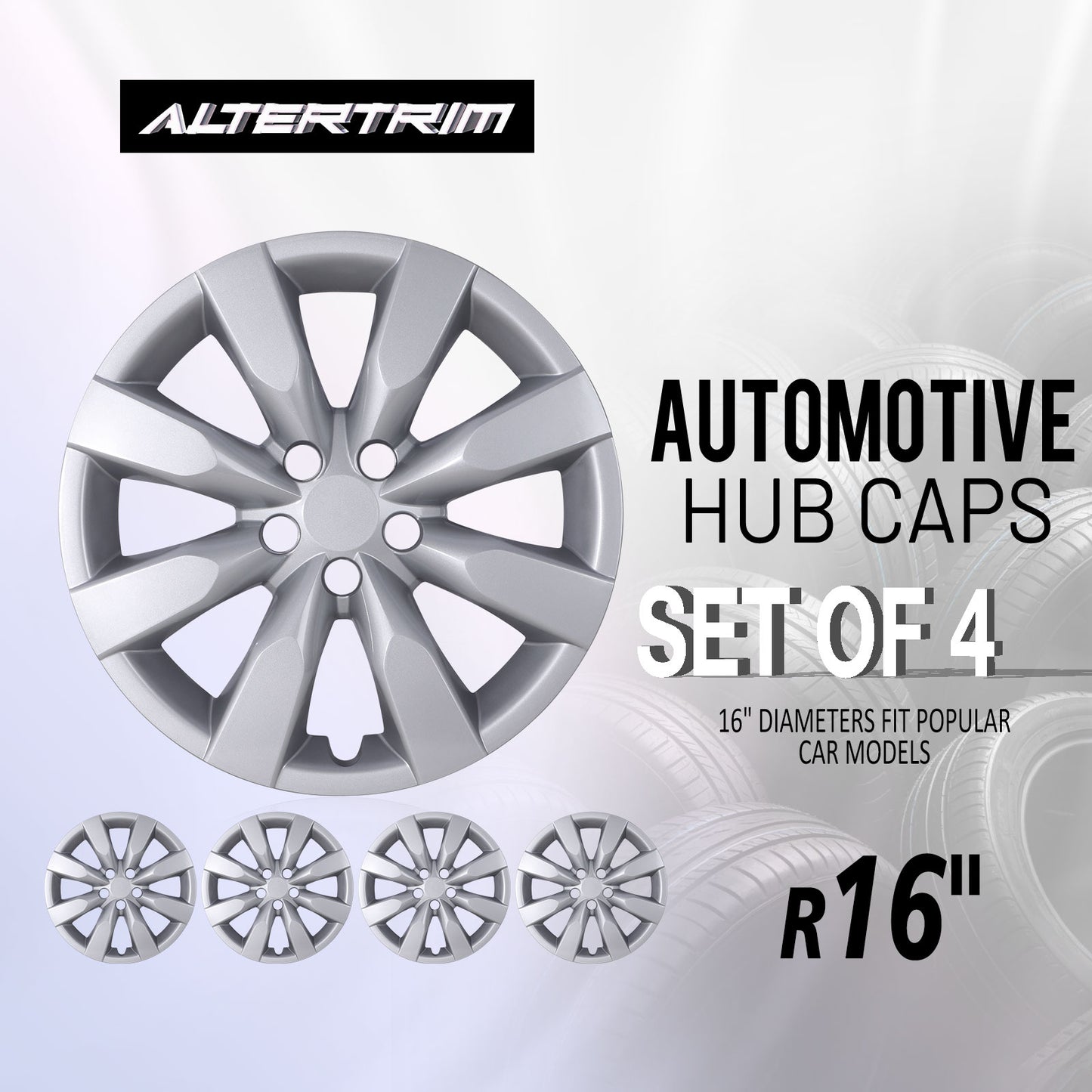 16 Inch Wheel Hubcaps for 2009-2019 TOYOTA Corolla and 2009-2014 TOYOTA Matrix - Lacquer