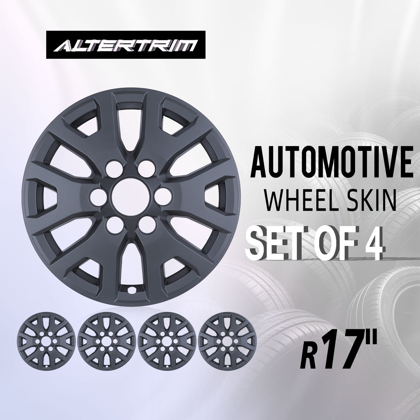 17 Inch Wheel Skins for 2024-2026 Toyota Tacoma - Matte Black
