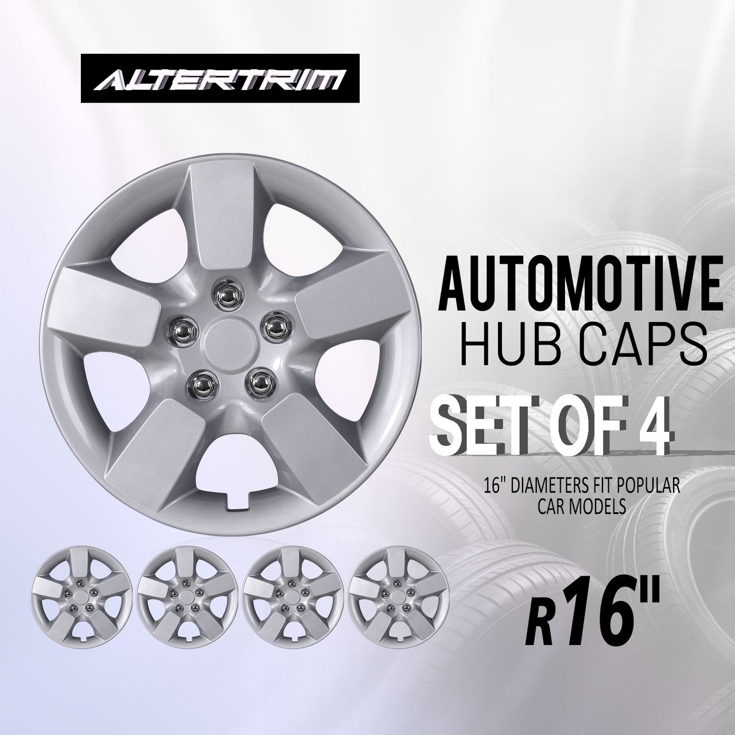 16 Inch Wheel Hubcaps for 2008-2015 Nissan Rogue w/decorative screws - Lacquer
