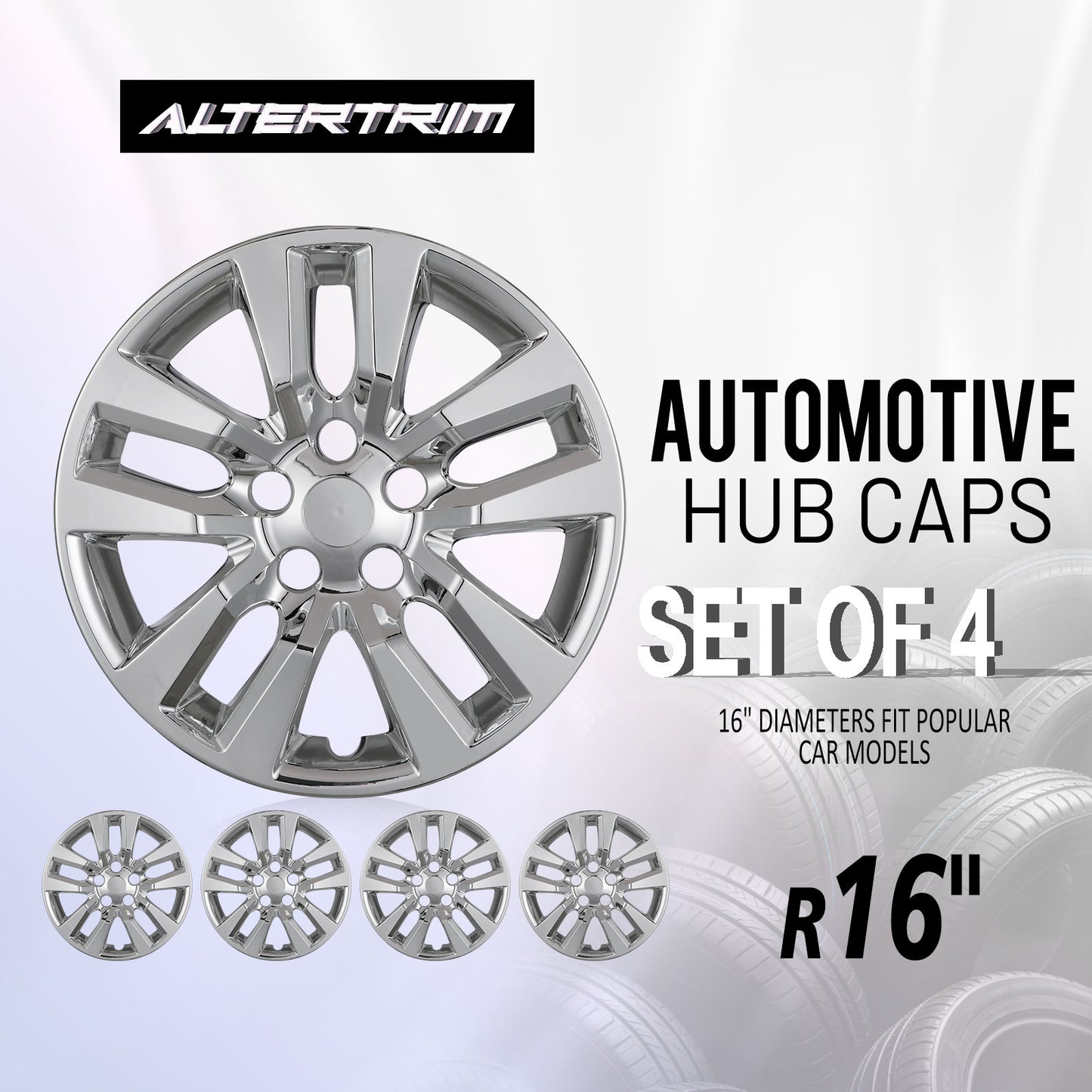 16 Inch Wheel Hubcaps for 2013-2018 Nissan Altima Sedan - Chrome