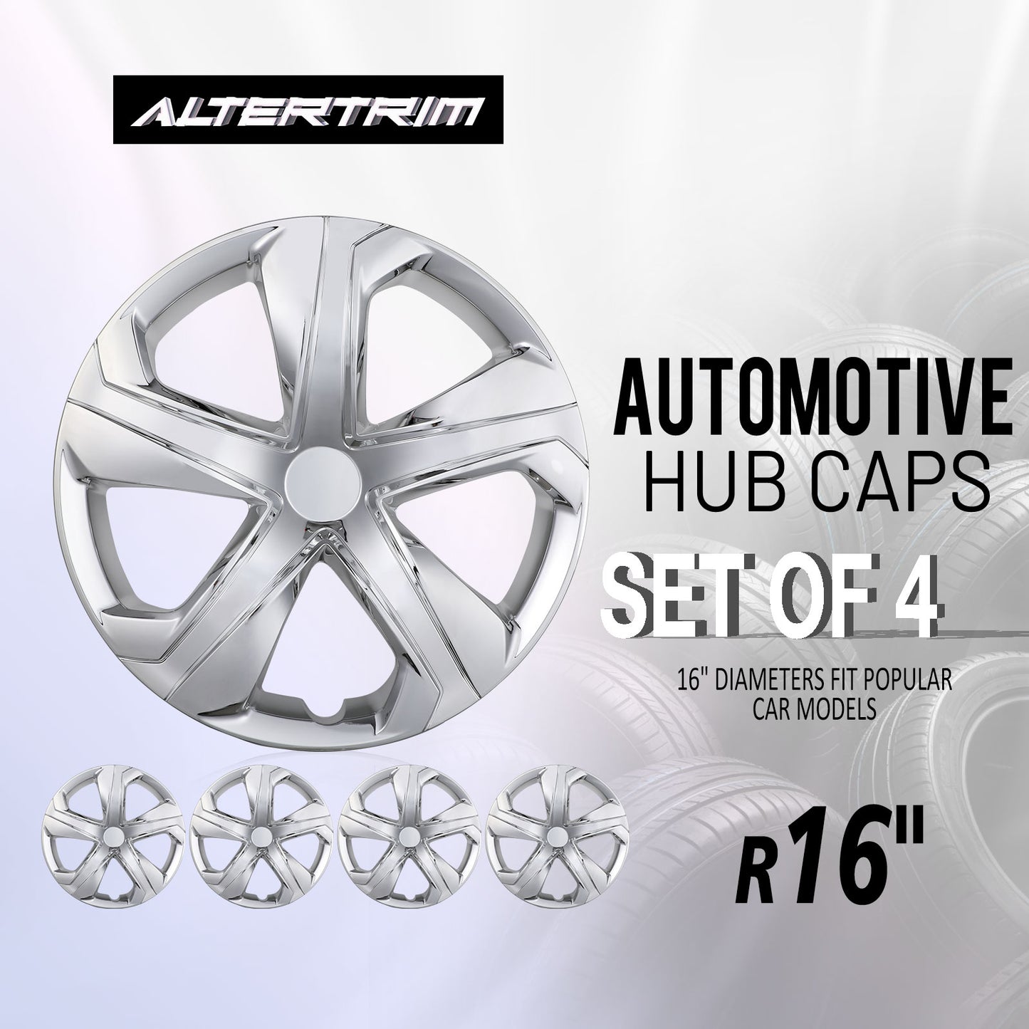 16 Inch Wheel Hubcaps for 2016-2026 Honda Civic Sedan - Chrome