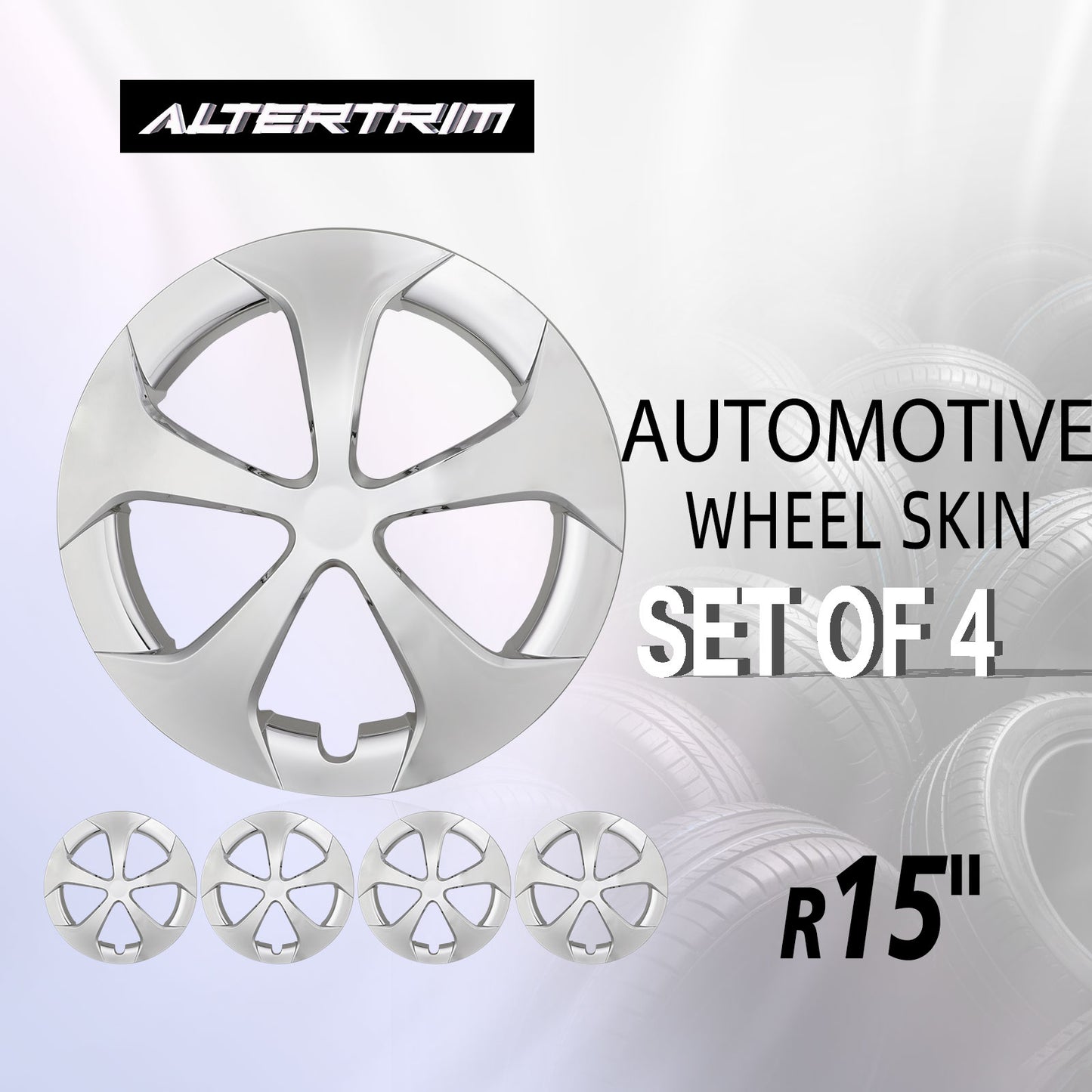 15 Inch Wheel Hubcaps for 2010-2015 TOYOTA Prius - Chrome