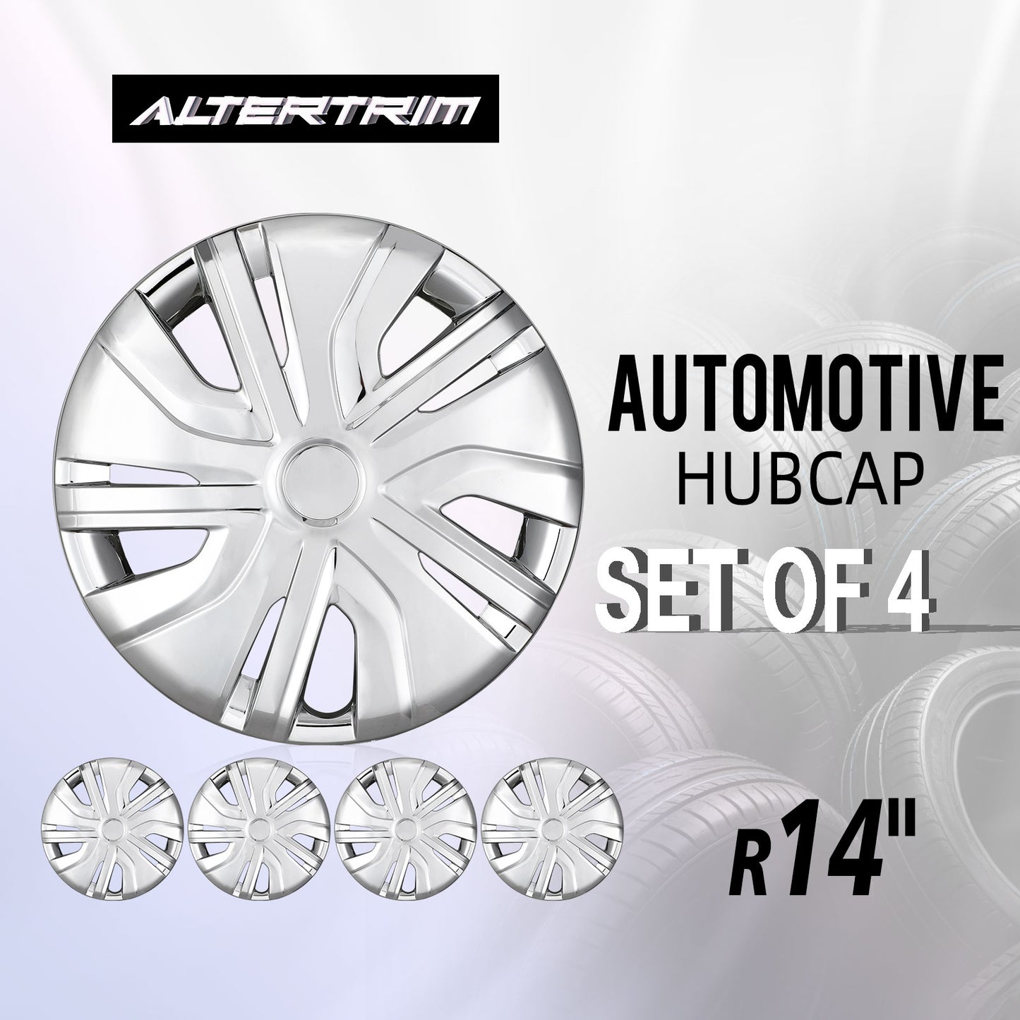 14 Inch Wheel Hubcaps for 2014-2026 Mitsubishi Mirage - Chrome