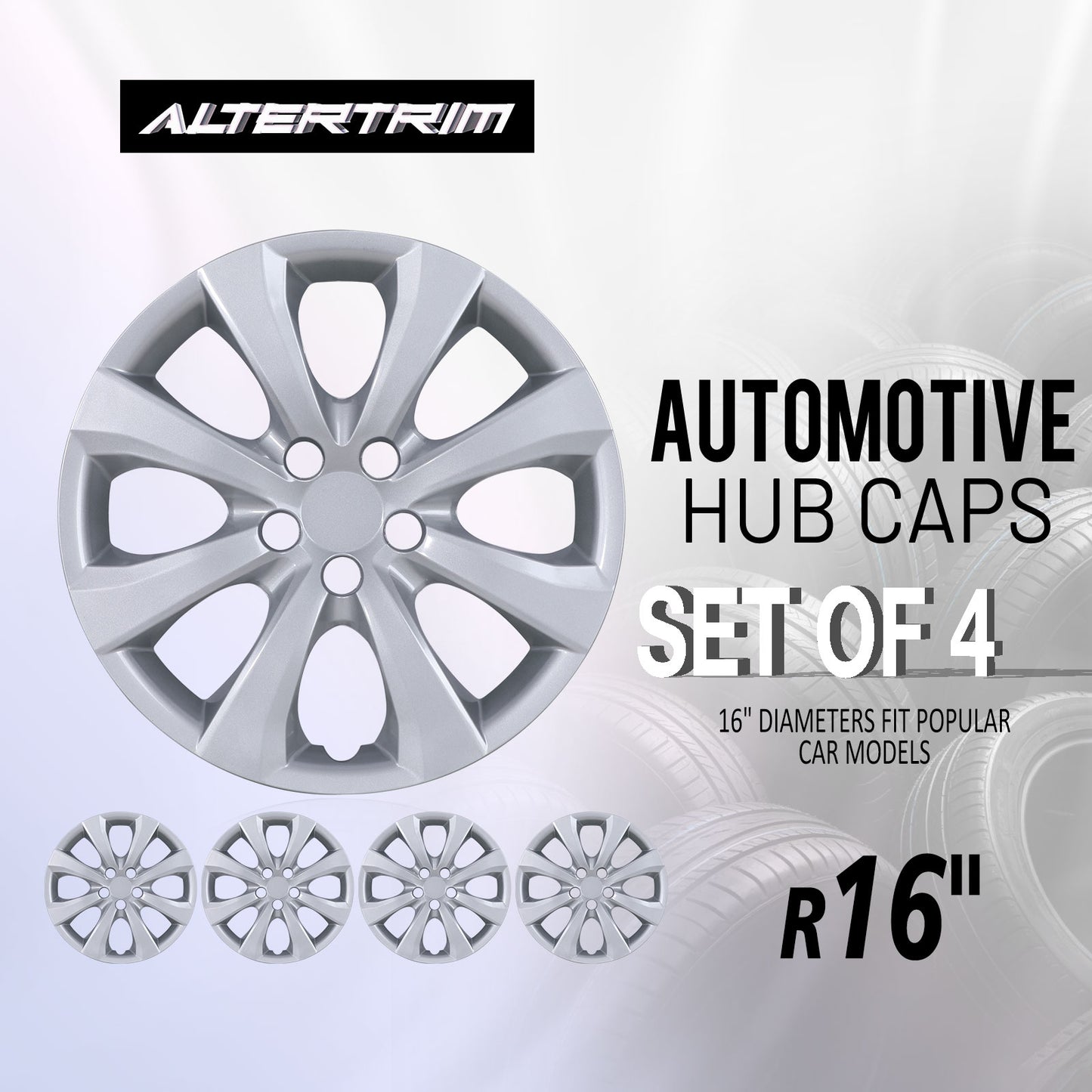 16 Inch Wheel Hubcaps for 2014-2026 TOYOTA Corolla and 2009-2014 TOYOTA Matrix - Lacquer
