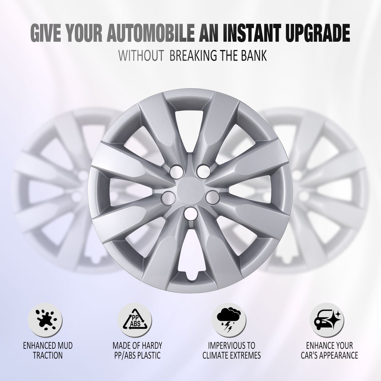 16 Inch Wheel Hubcaps for 2009-2019 TOYOTA Corolla and 2009-2014 TOYOTA Matrix - Lacquer