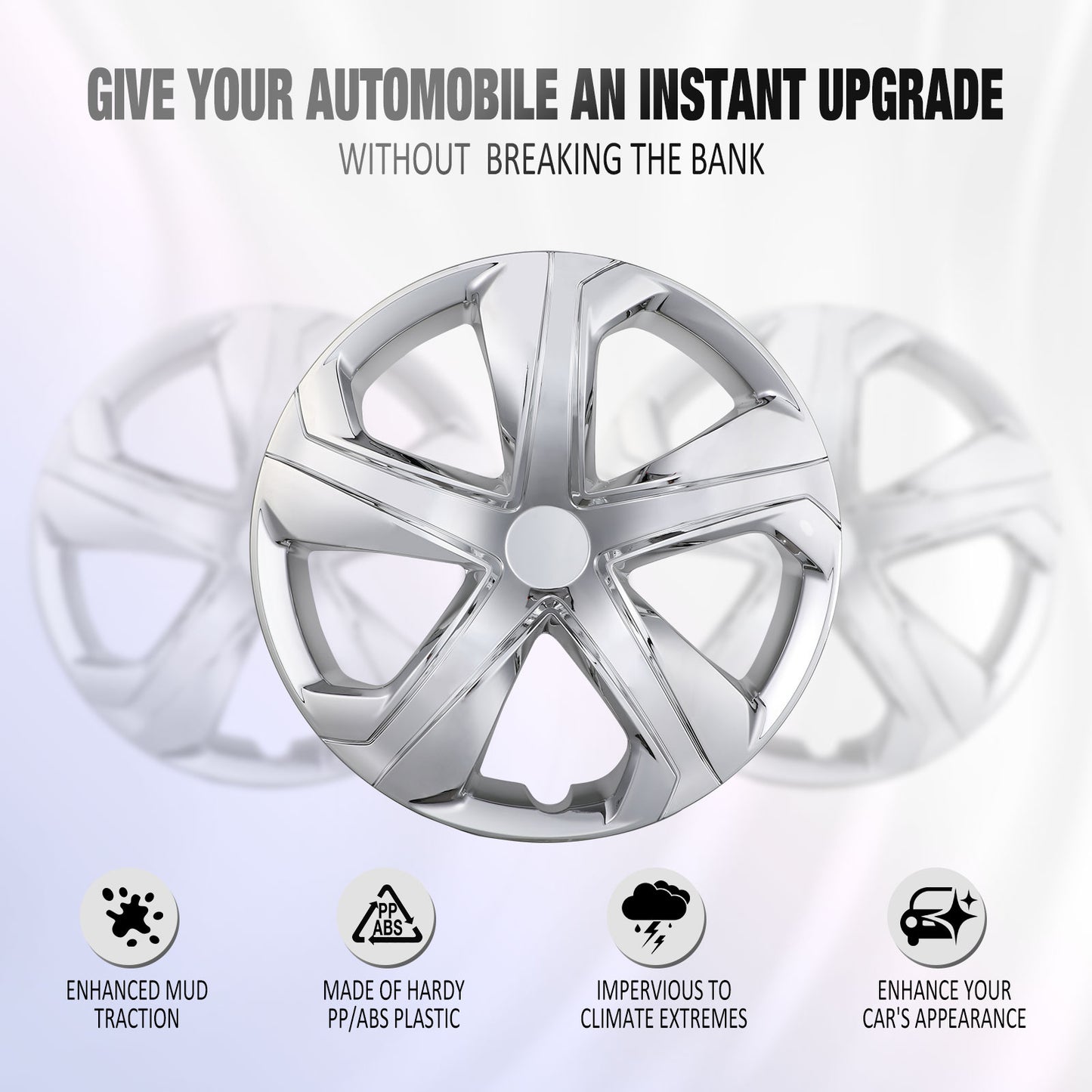 16 Inch Wheel Hubcaps for 2016-2026 Honda Civic Sedan - Chrome
