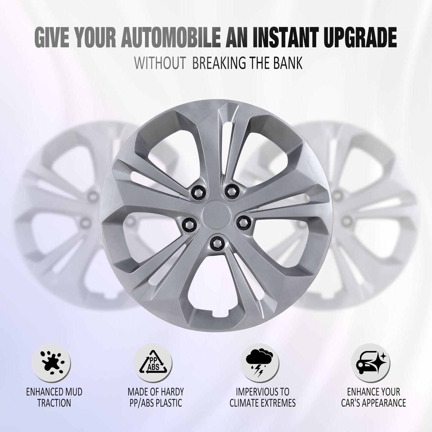 17 Inch Wheel Hubcaps for 2024-2026 Chevy Trax - Lacquer