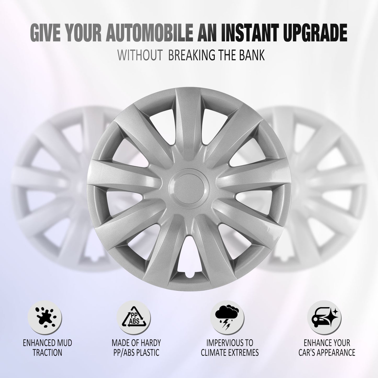 15 Inch Wheel Hubcaps for 2002-2006 Toyota Camry - Lacquer