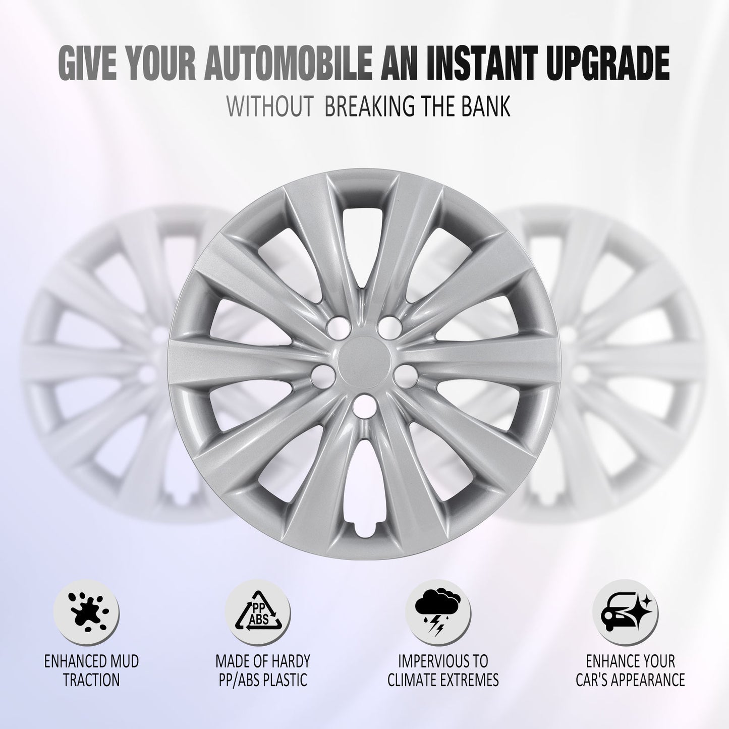 16 Inch Wheel Hubcaps for 2009-2026 TOYOTA Corolla and 2009-2014 TOYOTA Matrix - Lacquer