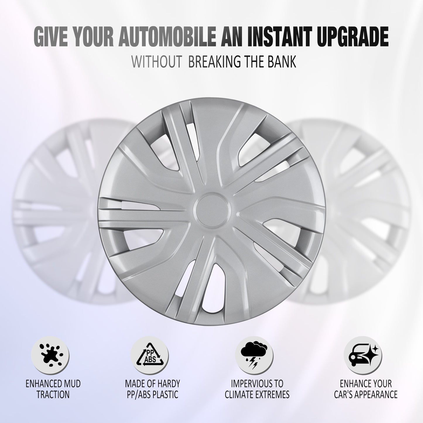 14 Inch Wheel Hubcaps for 2014-2026 Mitsubishi Mirage - Lacquer
