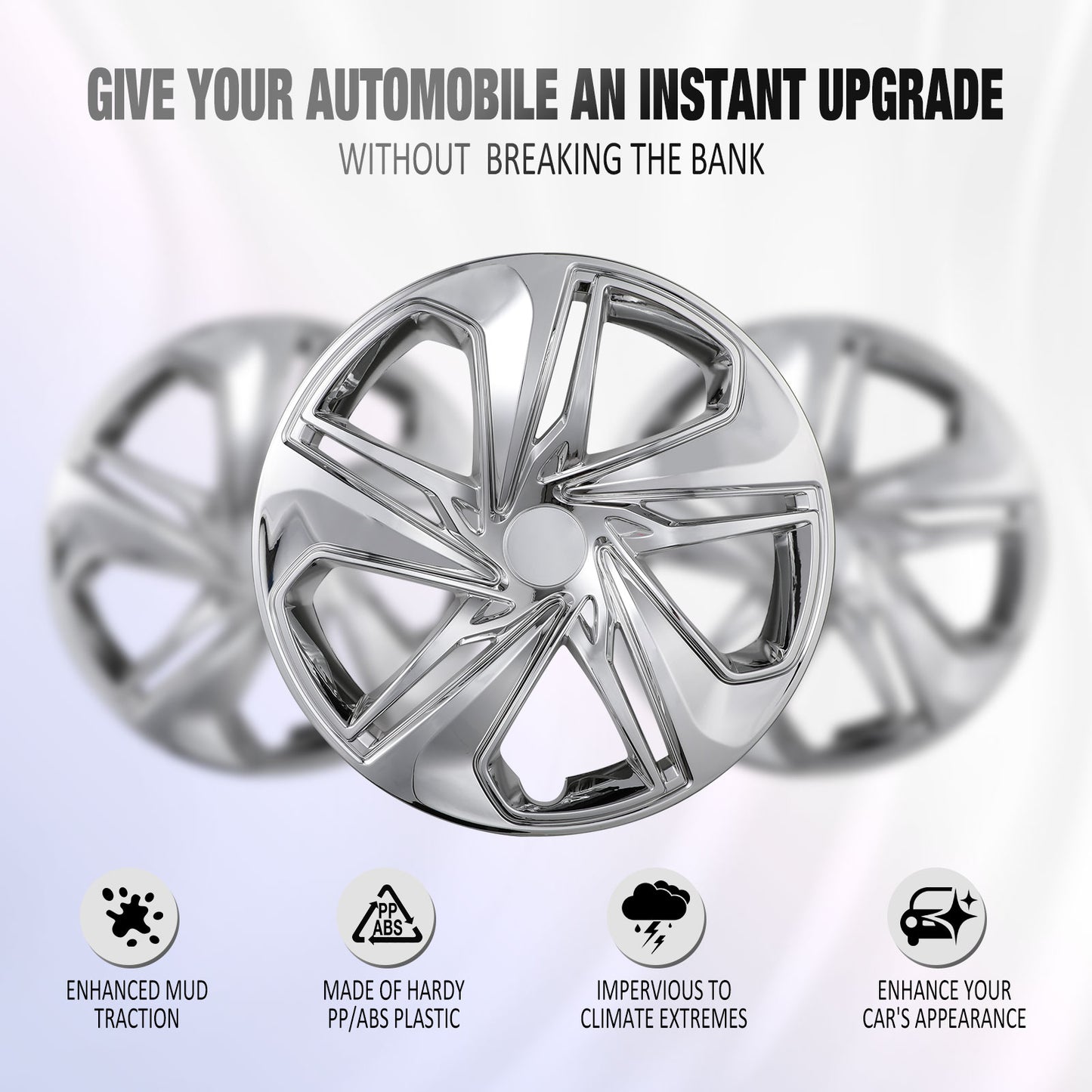 16 Inch Wheel Hubcaps for 2016-2026 Honda Civic Sedan - Chrome