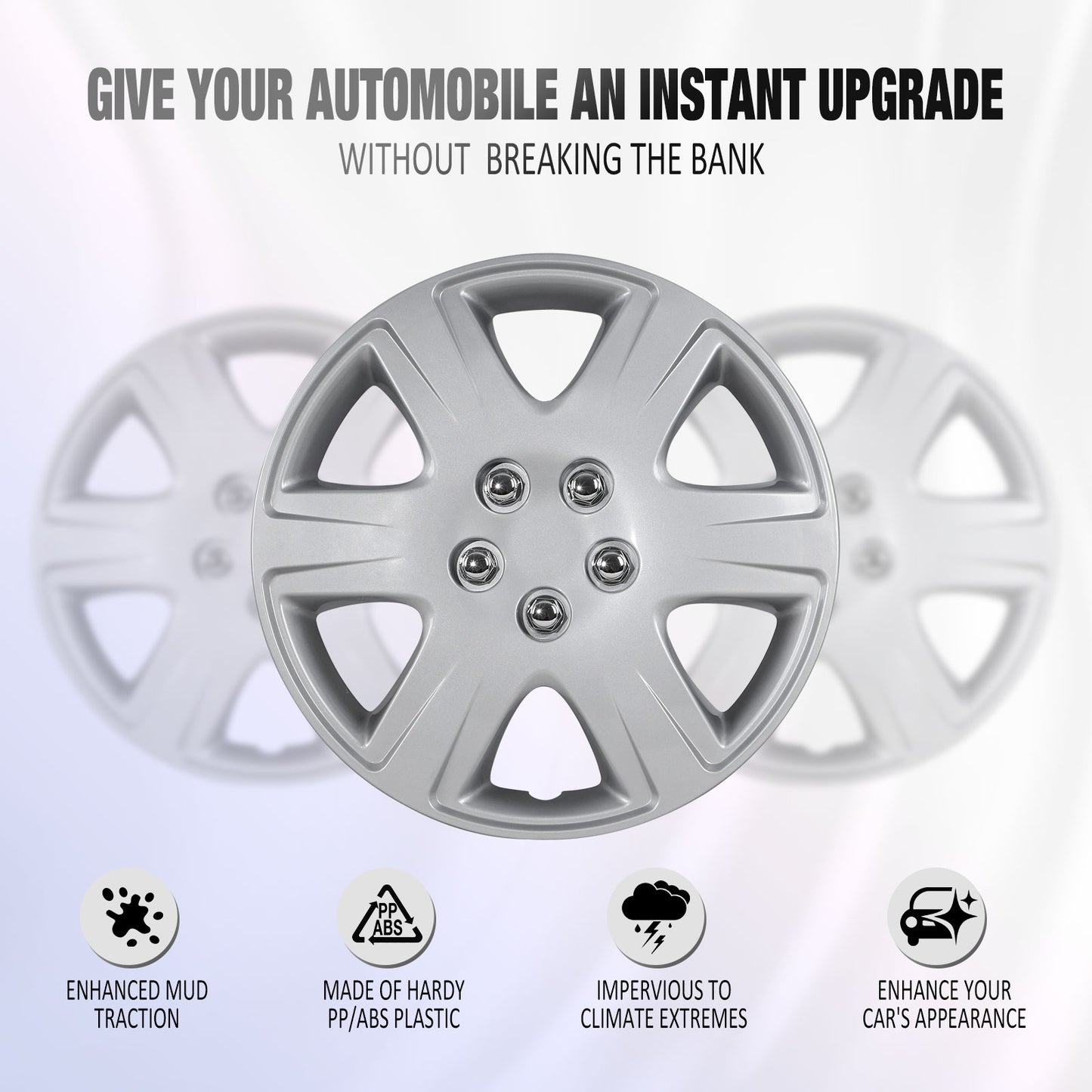 15 Inch Wheel Hubcaps for 2005-2008 TOYOTA Corolla w/decorative screws - Lacquer