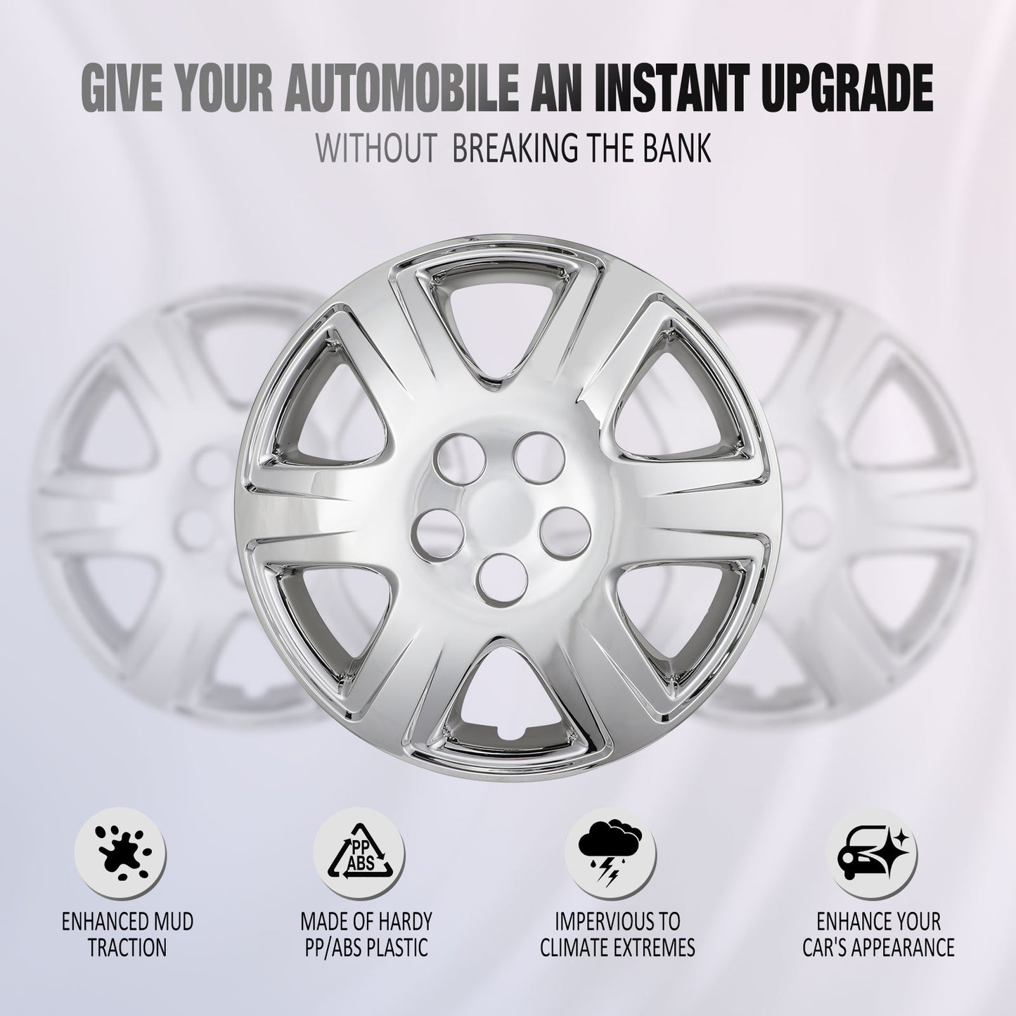 15 Inch Wheel Hubcaps for 2005-2008 TOYOTA Corolla - Chrome