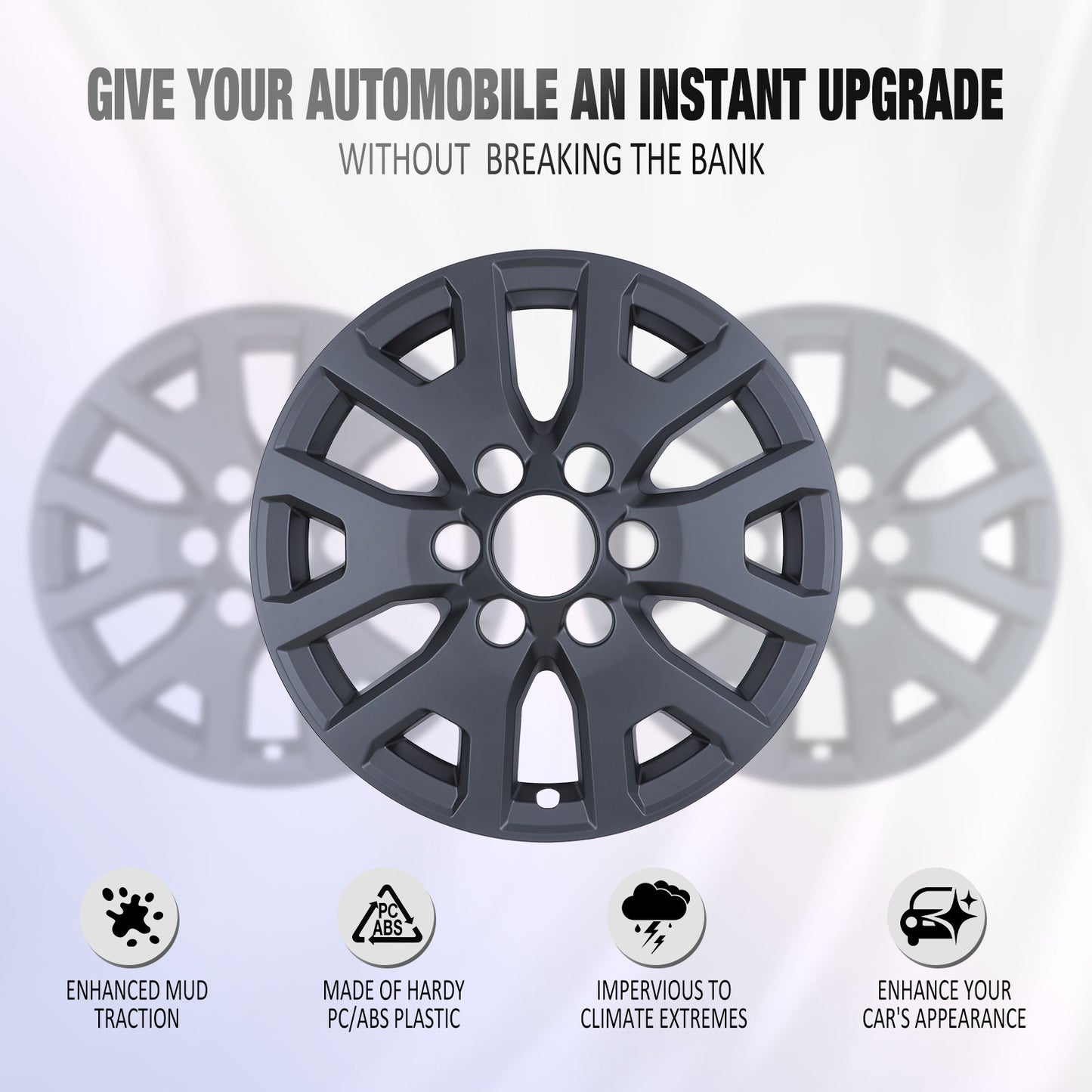 17 Inch Wheel Skins for 2024-2026 Toyota Tacoma - Matte Black
