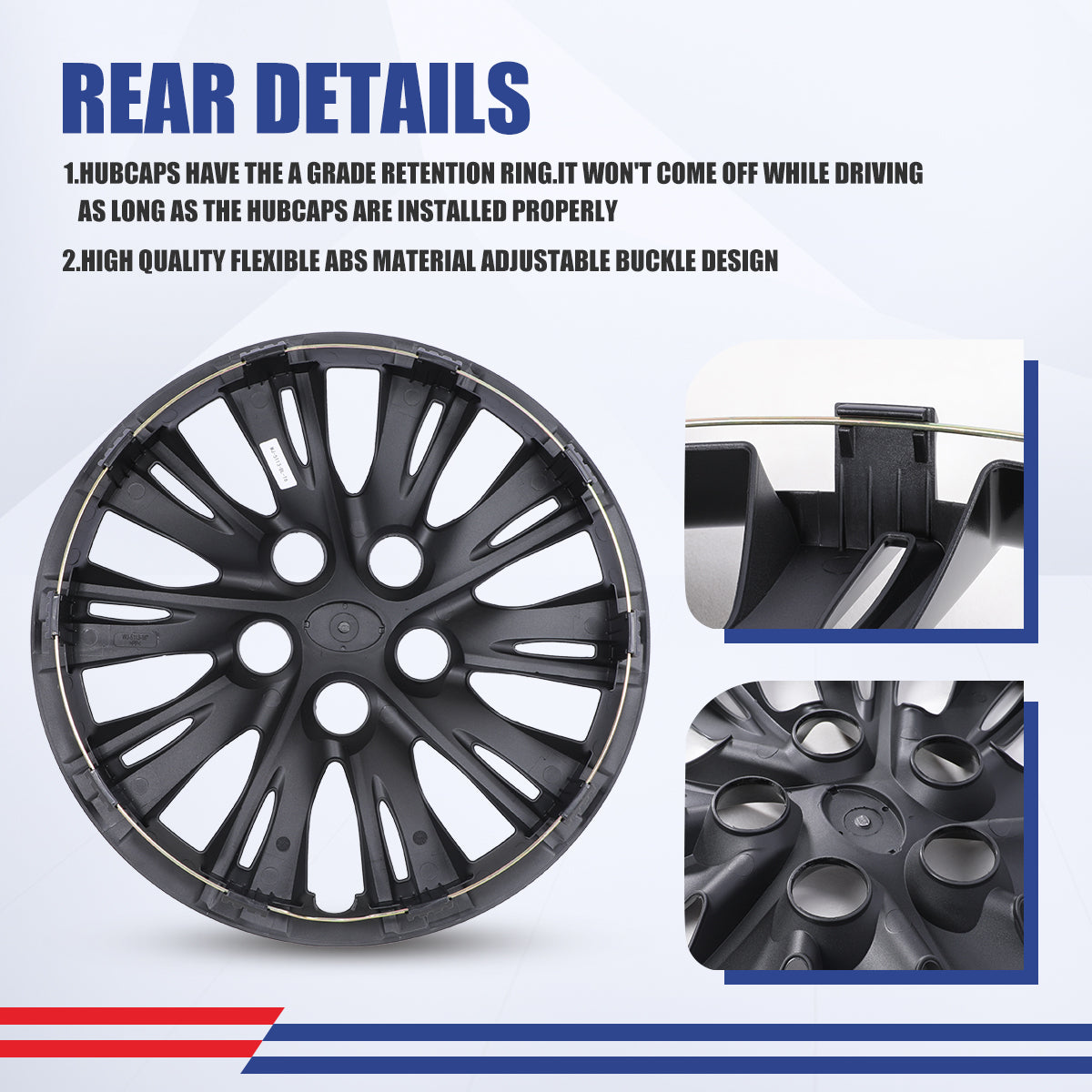 16 Inch Wheel Hubcaps for 2012-2014 TOYOTA Camry - Black Lacquer