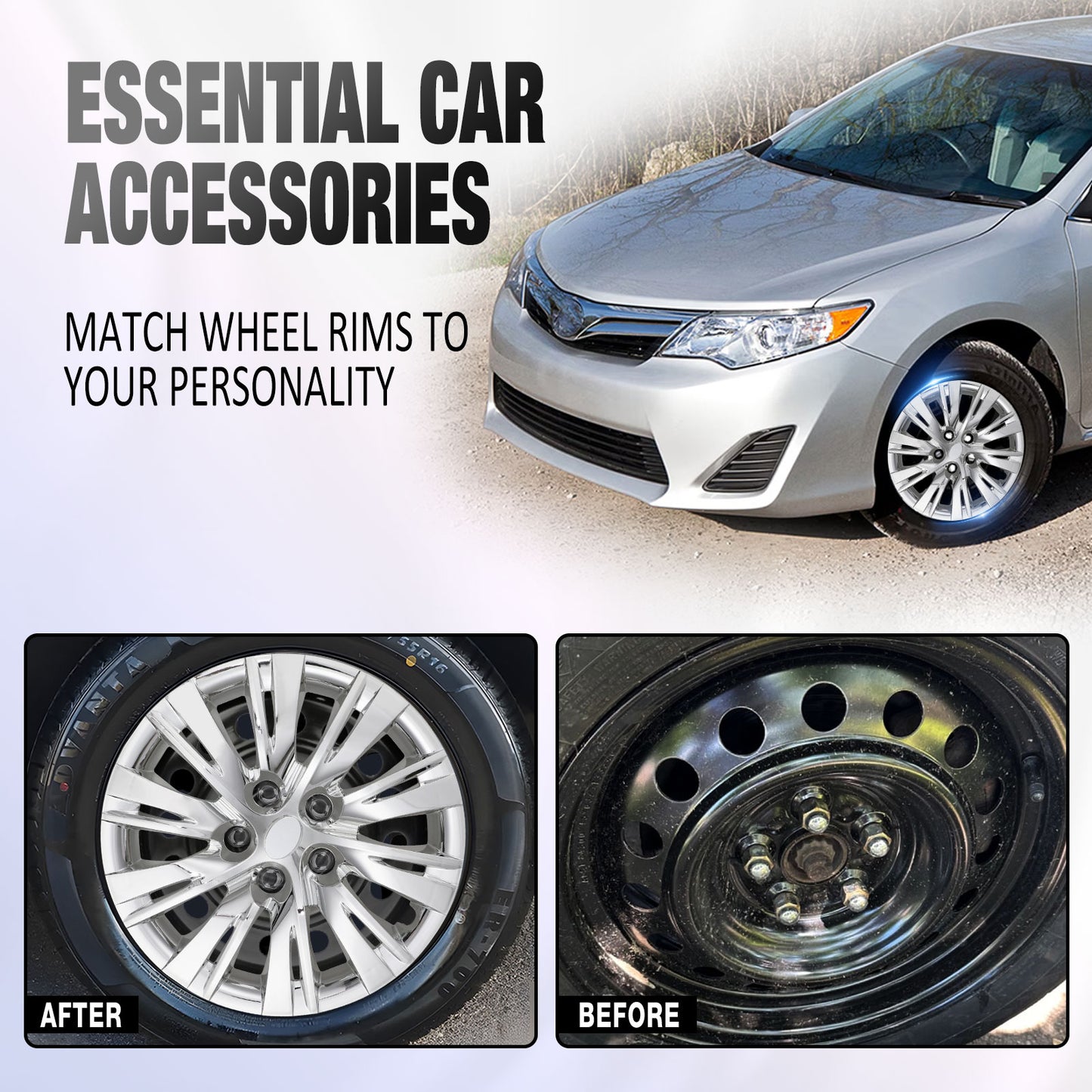 16 Inch Wheel Hubcaps for 2012-2014 TOYOTA Camry - Chrome