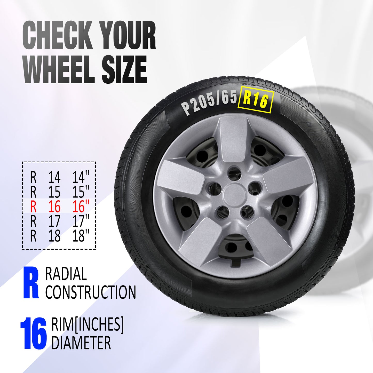 16 Inch Wheel Hubcaps for 2008-2015 Nissan Rogue - Lacquer