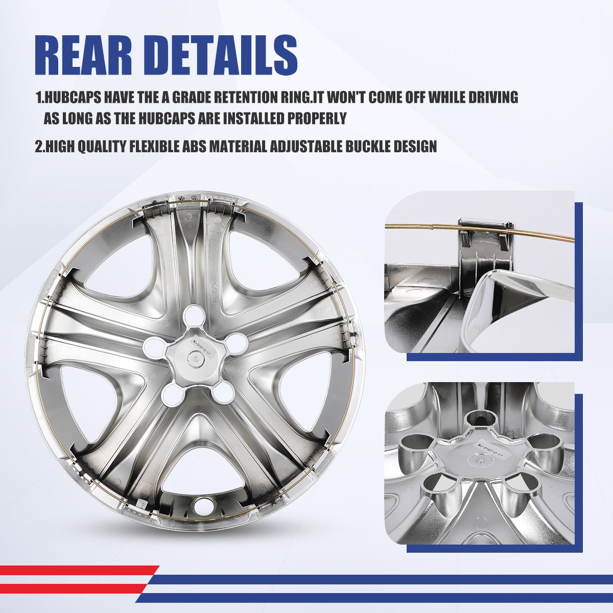 17 Inch Wheel Hubcaps for 2013-2018 TOYOTA RAV4 - Chrome