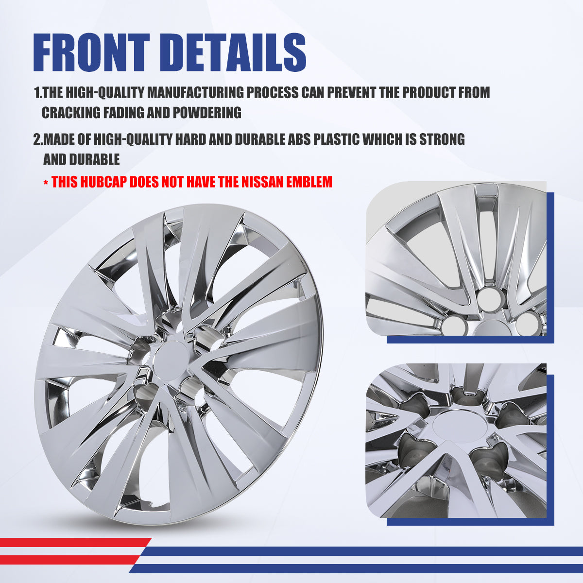 16 Inch Wheel Hubcaps for 2020-2026 Nissan Sentra - Chrome