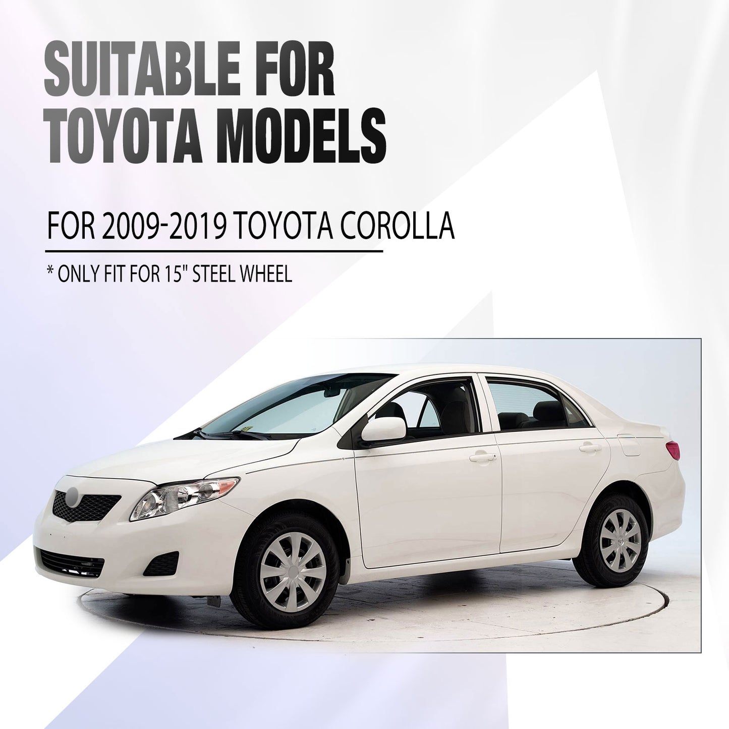 15 Inch Wheel Hubcaps for 2009-2019 TOYOTA Corolla - Chrome