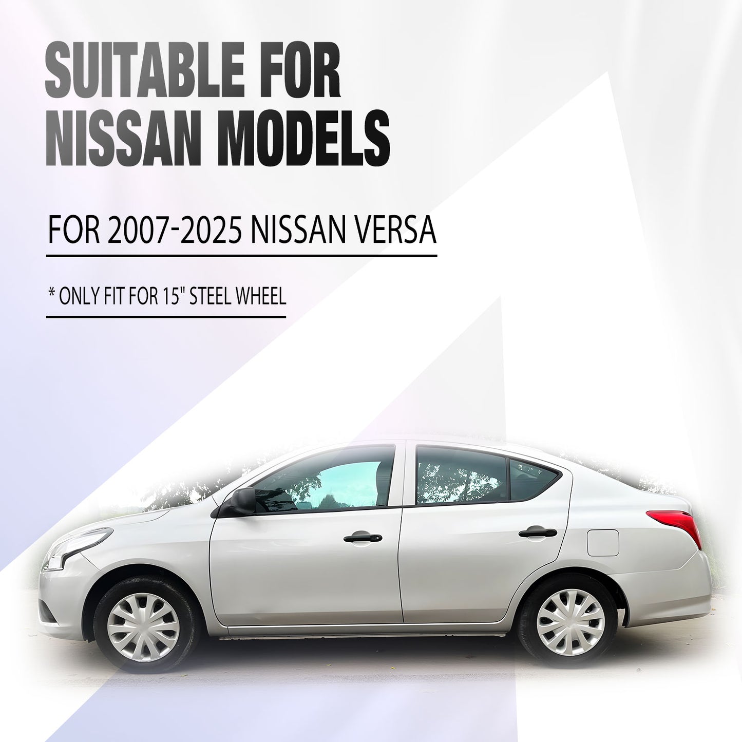 15 Inch Wheel Hubcaps for 2007-2026 Nissan Versa - Lacquer