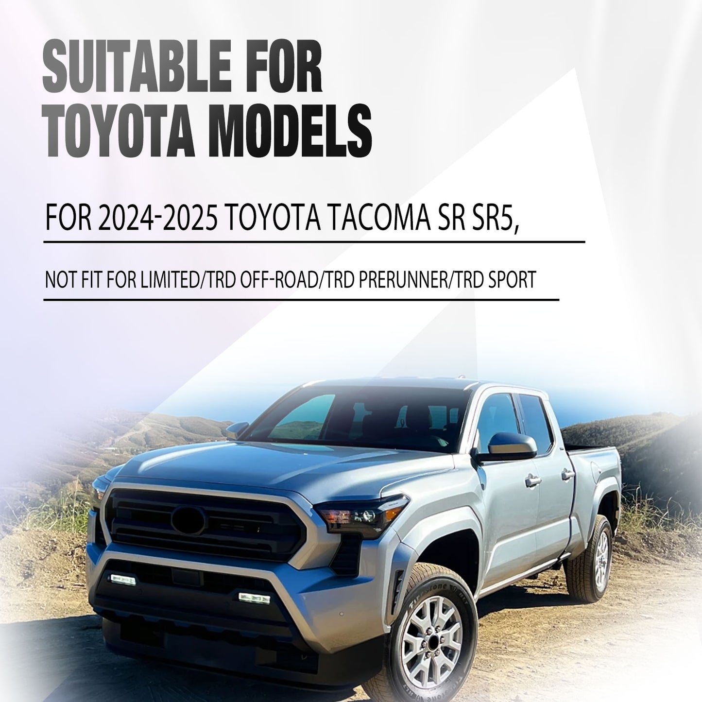 17 Inch Wheel Skins for 2024-2026 Toyota Tacoma - Black Lacquer