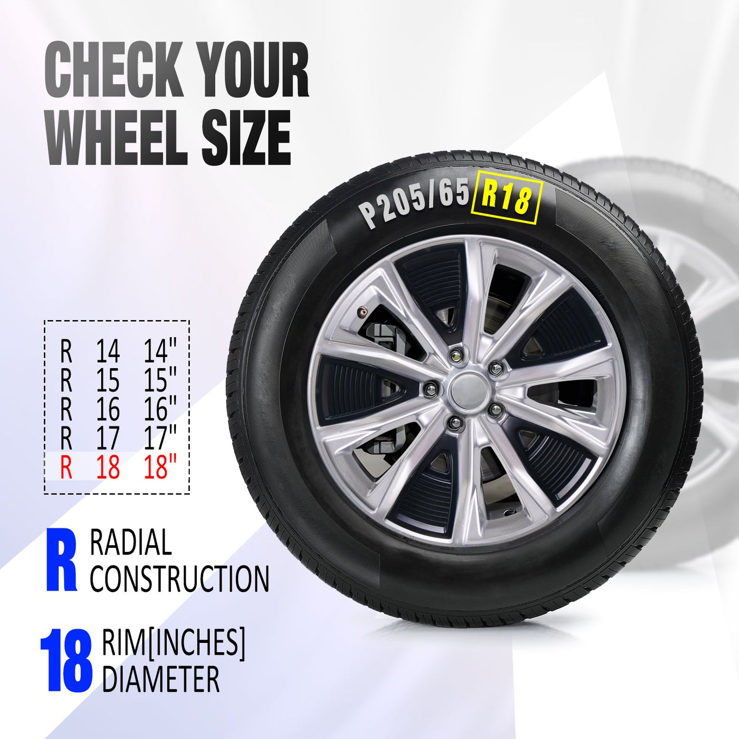 18 Inch Wheel Inserts for 2023-2025 Honda CR-V EX / EX-L - Matte Black (S1 Style)