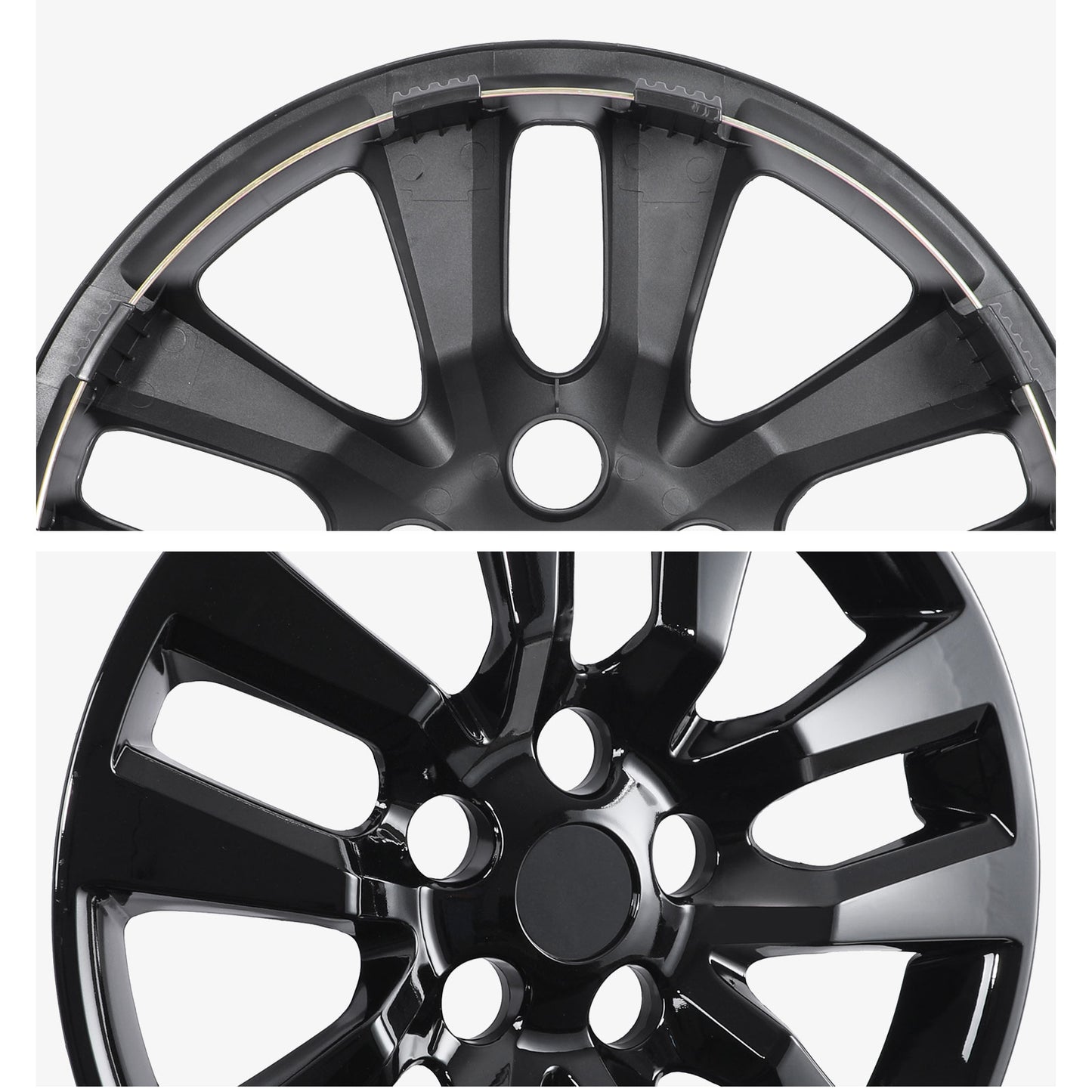 16 Inch Wheel Hubcaps for 2013-2018 Nissan Altima Sedan - Black Lacquer
