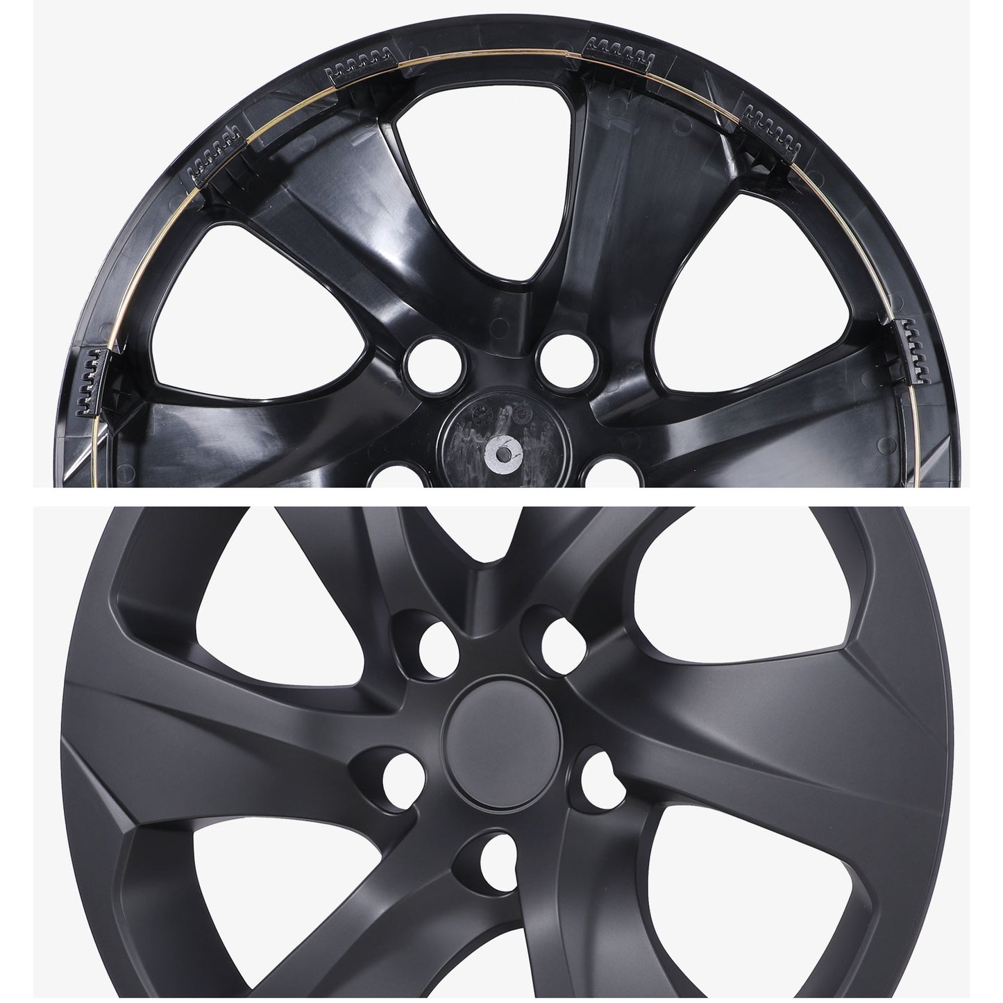 17 Inch Wheel Hubcaps for 2019-2025 Toyota RAV4 - Matte Black