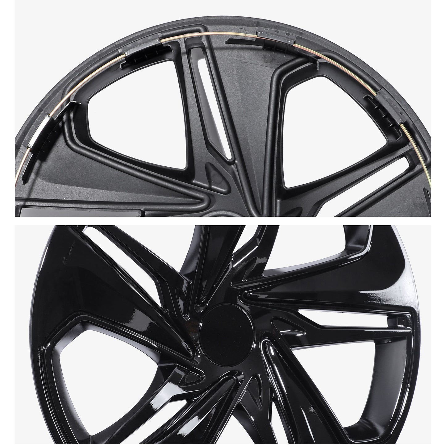 16 Inch Wheel Hubcaps for 2016-2026 Honda Civic Sedan - Black Lacquer