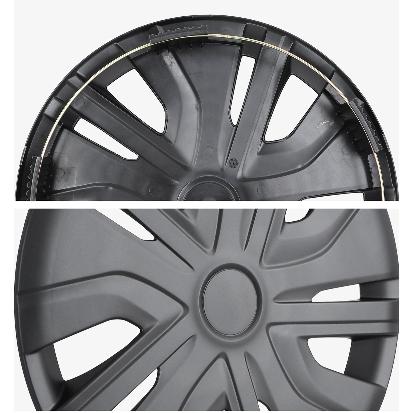 14 Inch Wheel Hubcaps for 2014-2026 Mitsubishi Mirage - Matte Black