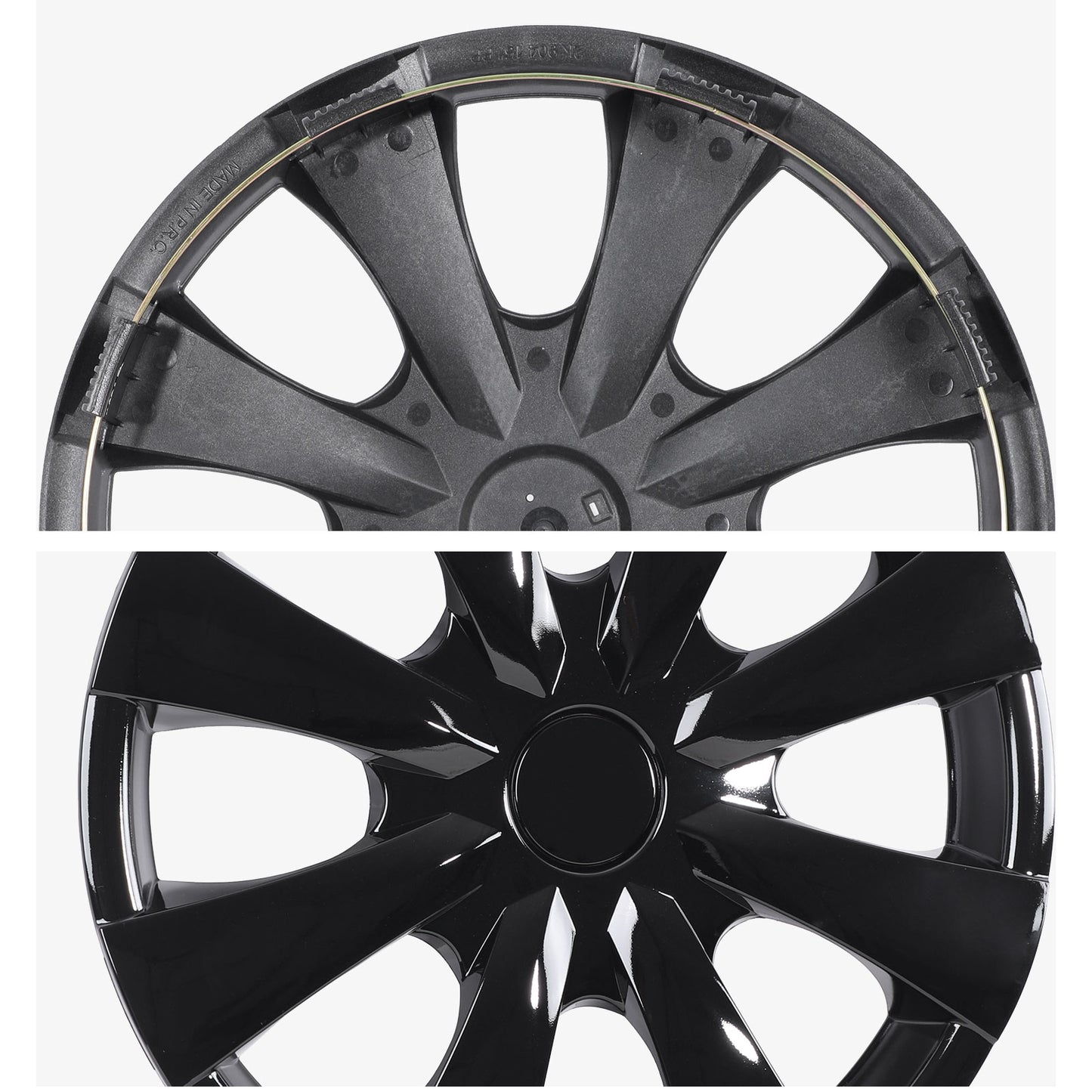 15 Inch Wheel Hubcaps for 2009-2019 TOYOTA Corolla - Black Lacquer