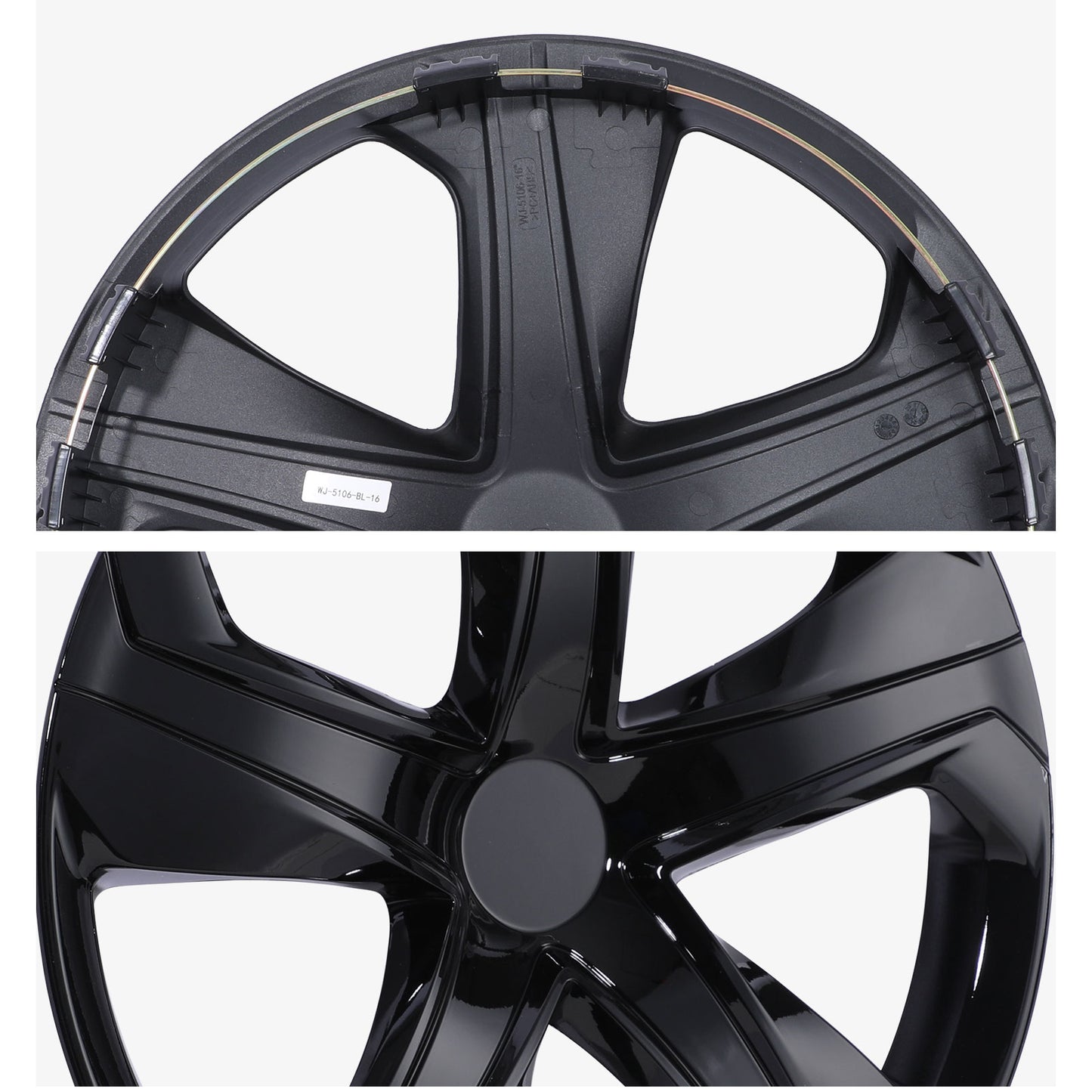 16 Inch Wheel Hubcaps for 2016-2026 Honda Civic Sedan - Black Lacquer
