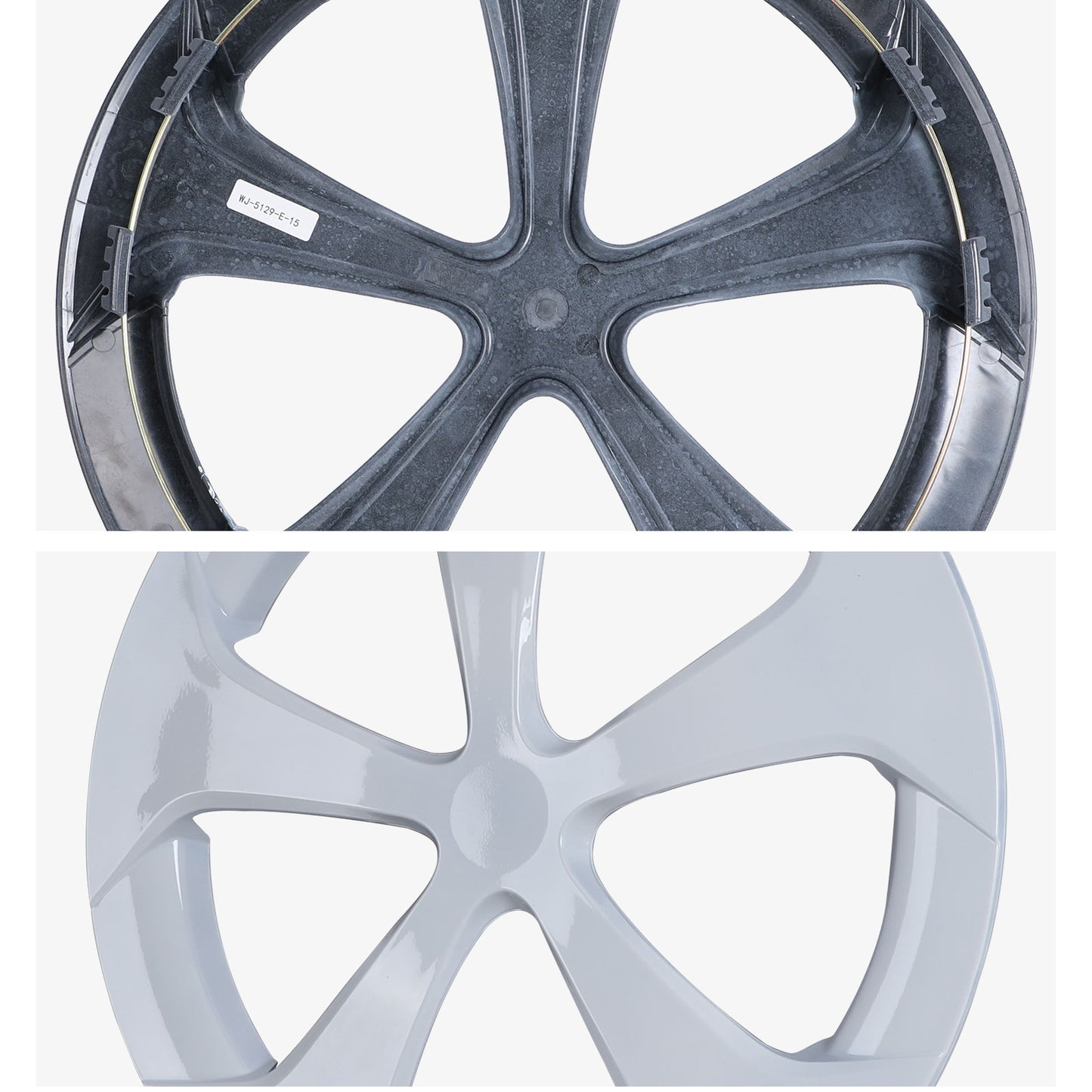15 Inch Wheel Hubcaps for 2010-2015 TOYOTA Prius - White Lacquer