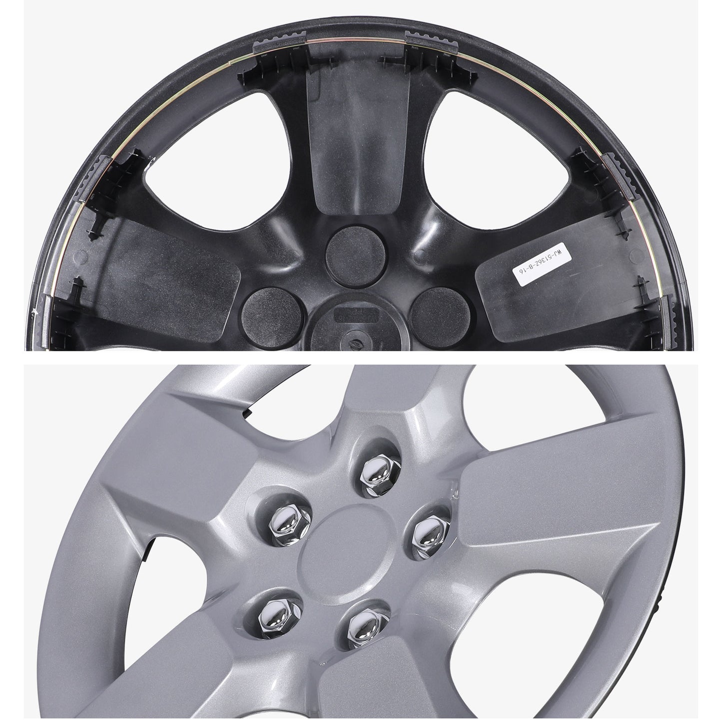 16 Inch Wheel Hubcaps for 2008-2015 Nissan Rogue w/decorative screws - Lacquer