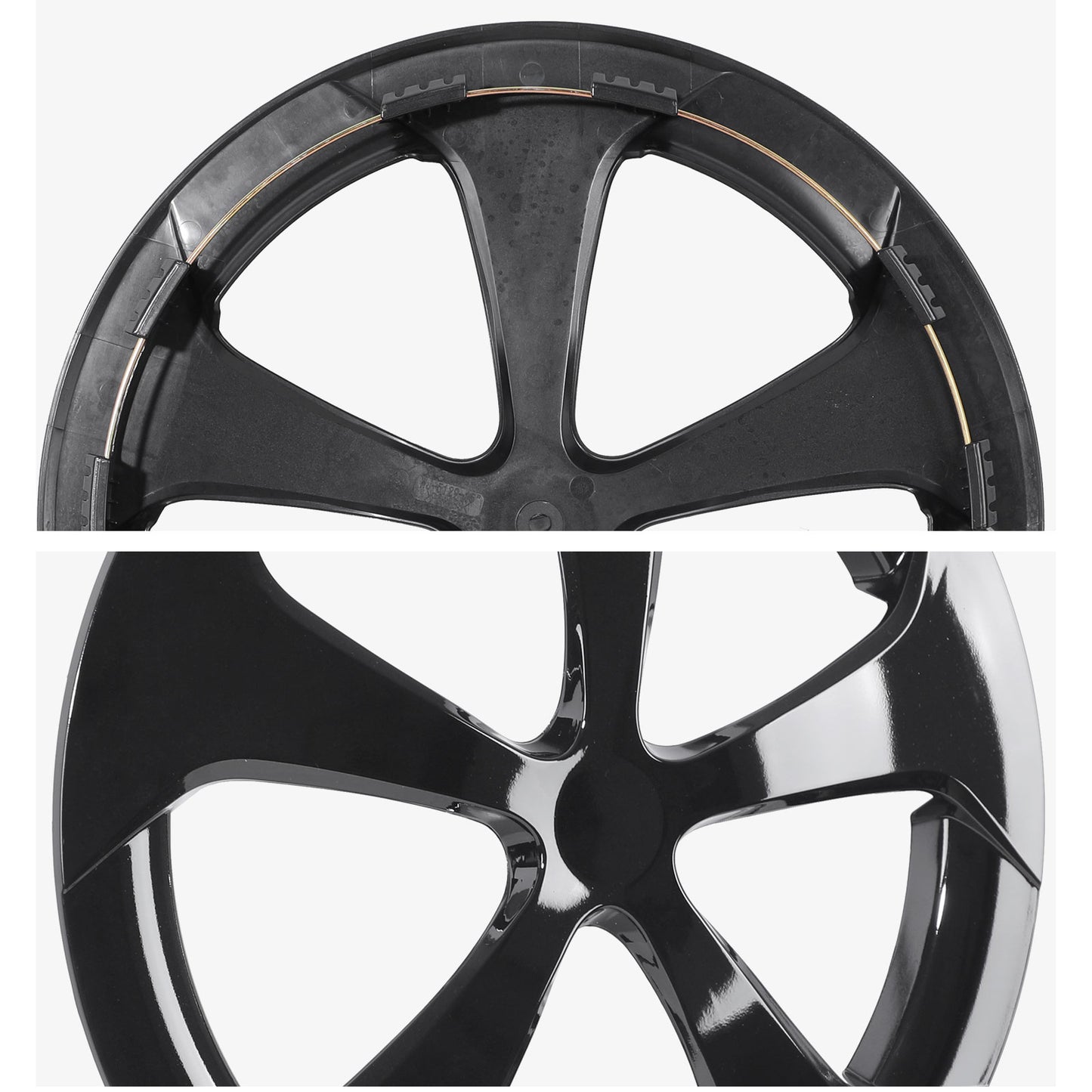 15 Inch Wheel Hubcaps for 2010-2015 TOYOTA Prius - Black Lacquer