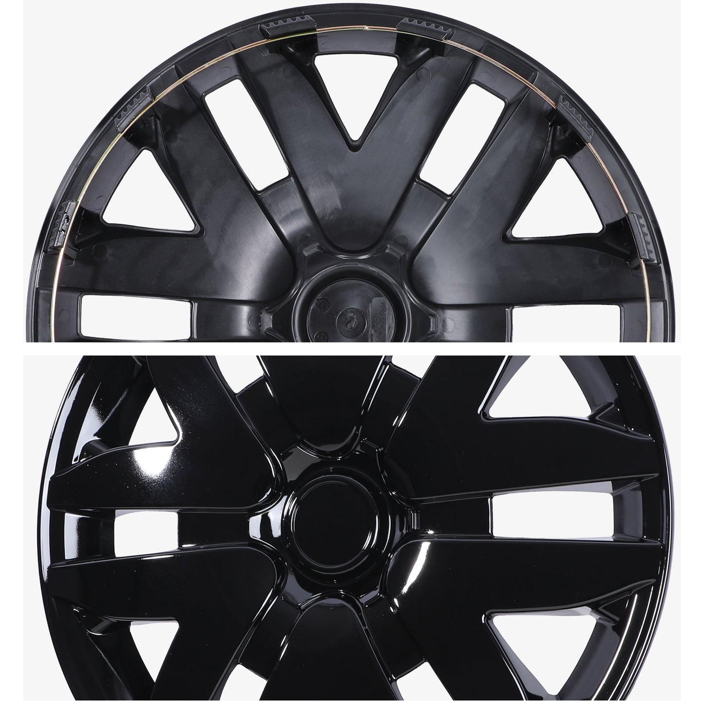 16 Inch Wheel Hubcaps for 2004-2010 Toyota Sienna - Black Lacquer
