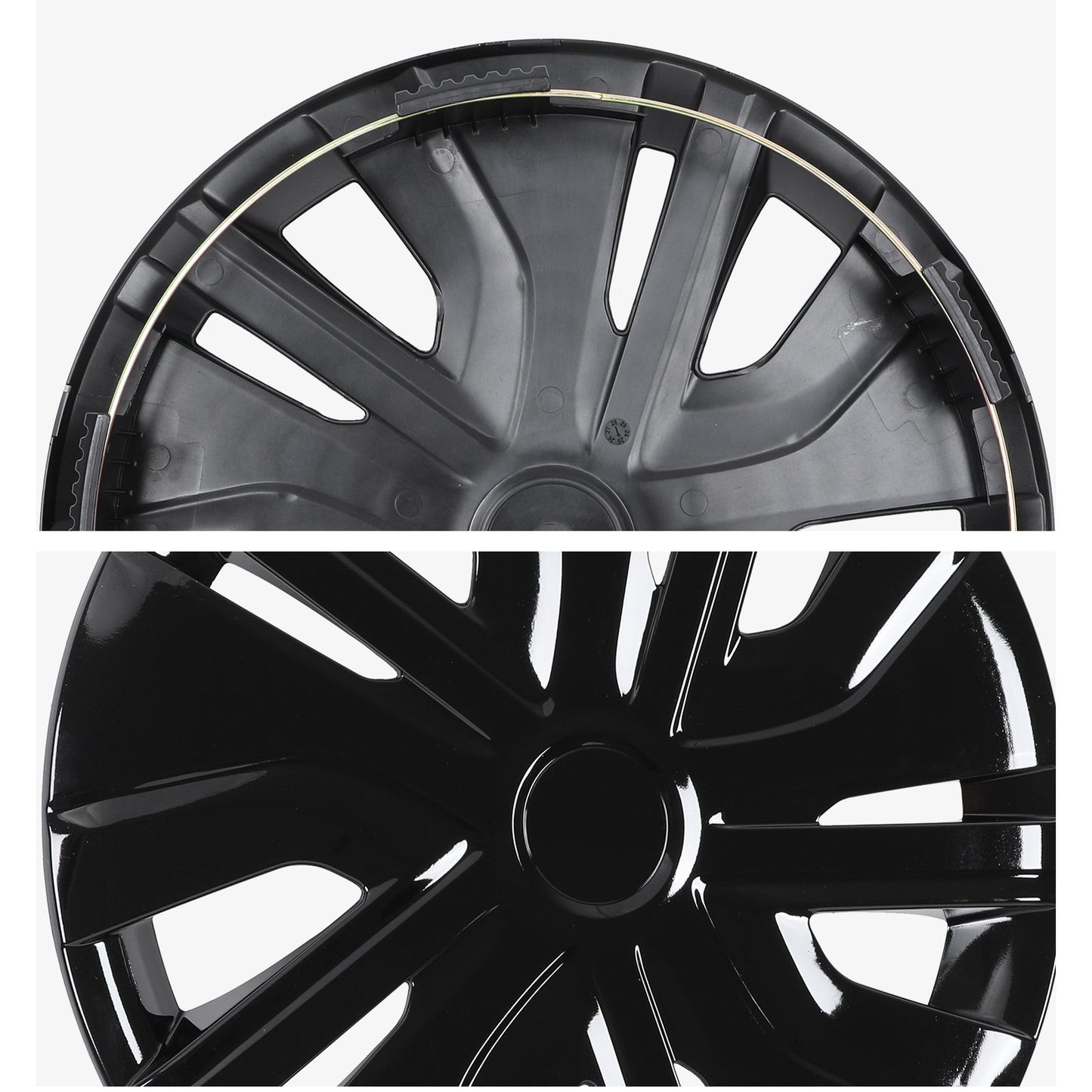 14 Inch Wheel Hubcaps for 2014-2026 Mitsubishi Mirage - Black Lacquer
