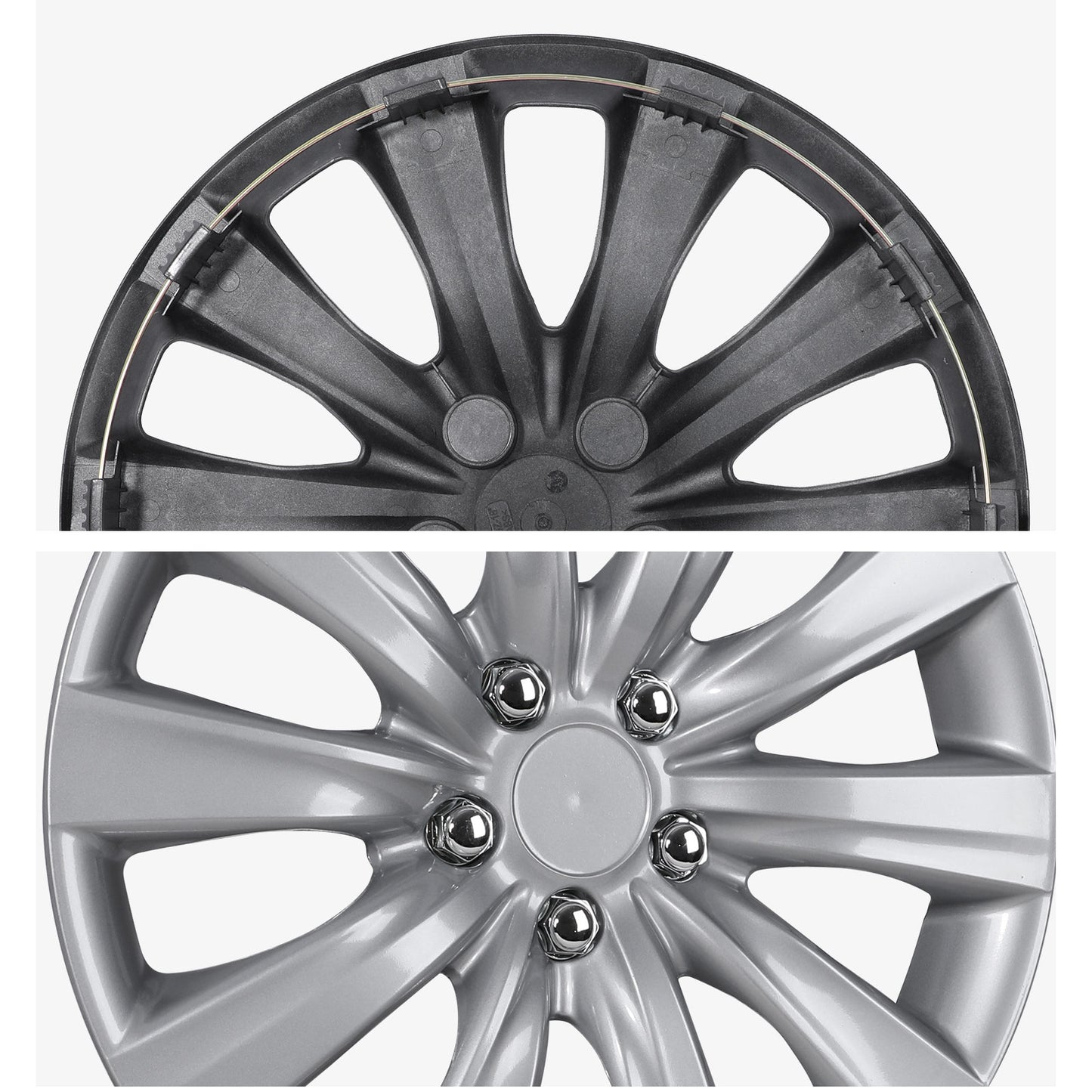 16 Inch Wheel Hubcaps for 2009-2026 TOYOTA Corolla and 2009-2014 TOYOTA Matrix w/decorative screws - Lacquer