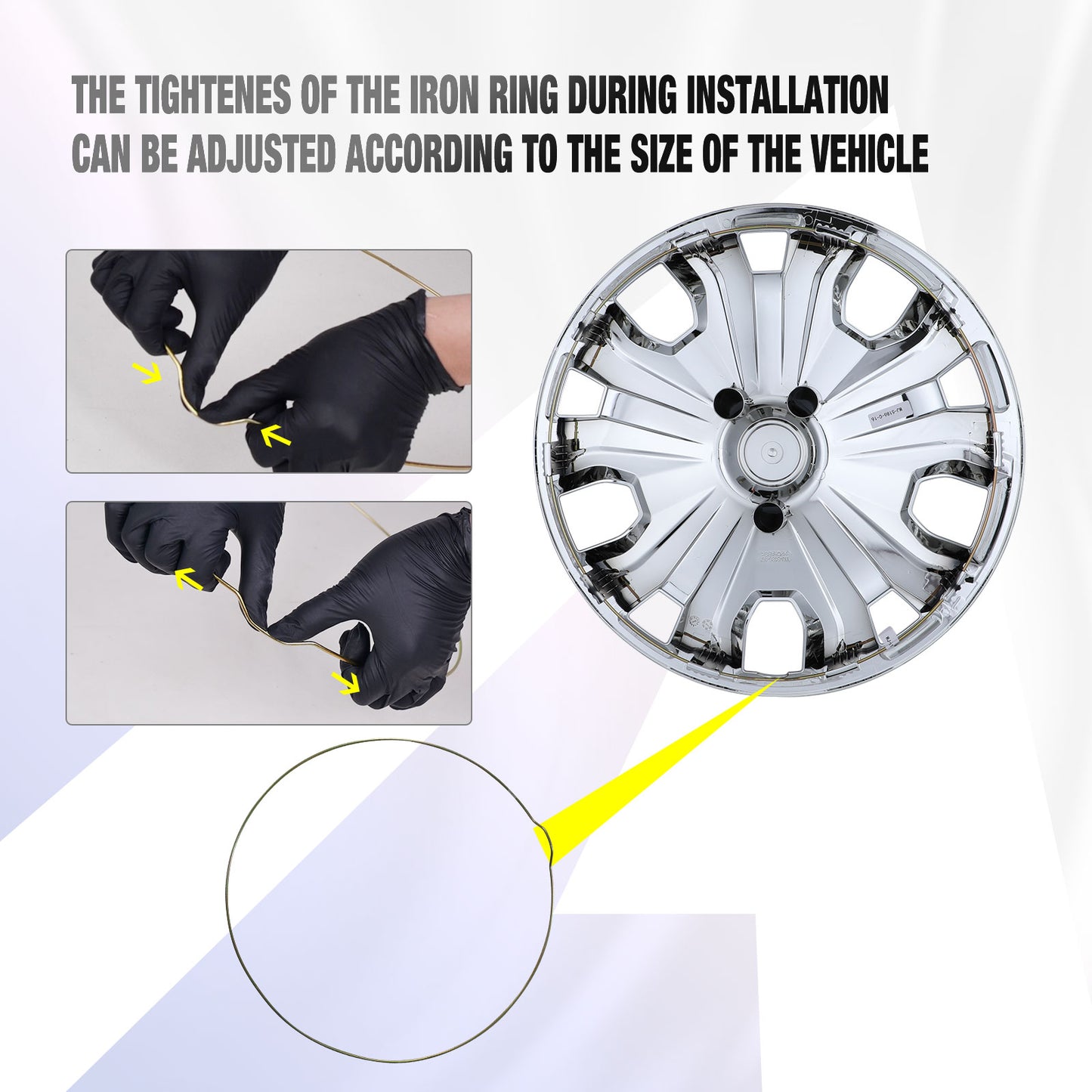 16 Inch Wheel Hubcaps for 2014-2023 Ford Transit Connect - Chrome